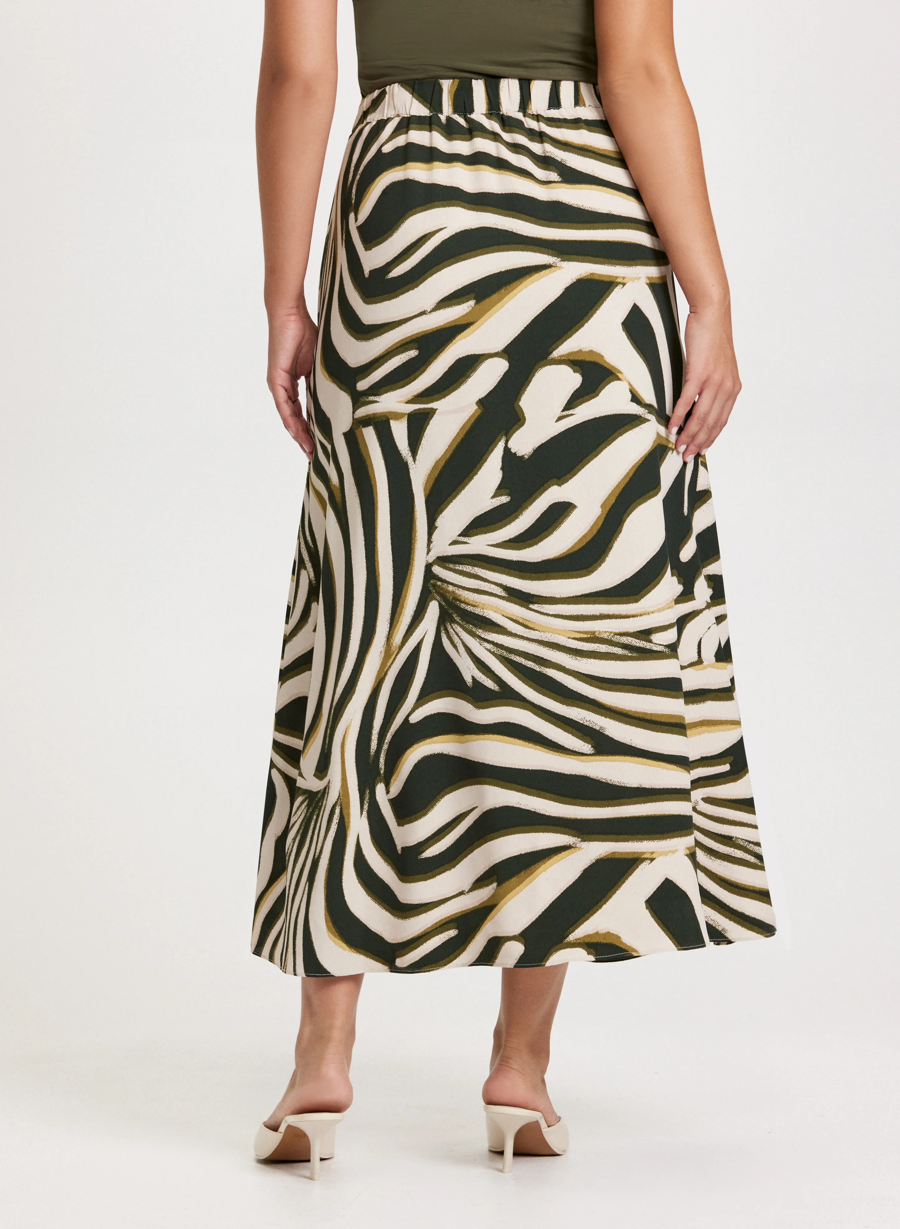 Zebra Print Maxi Skirt