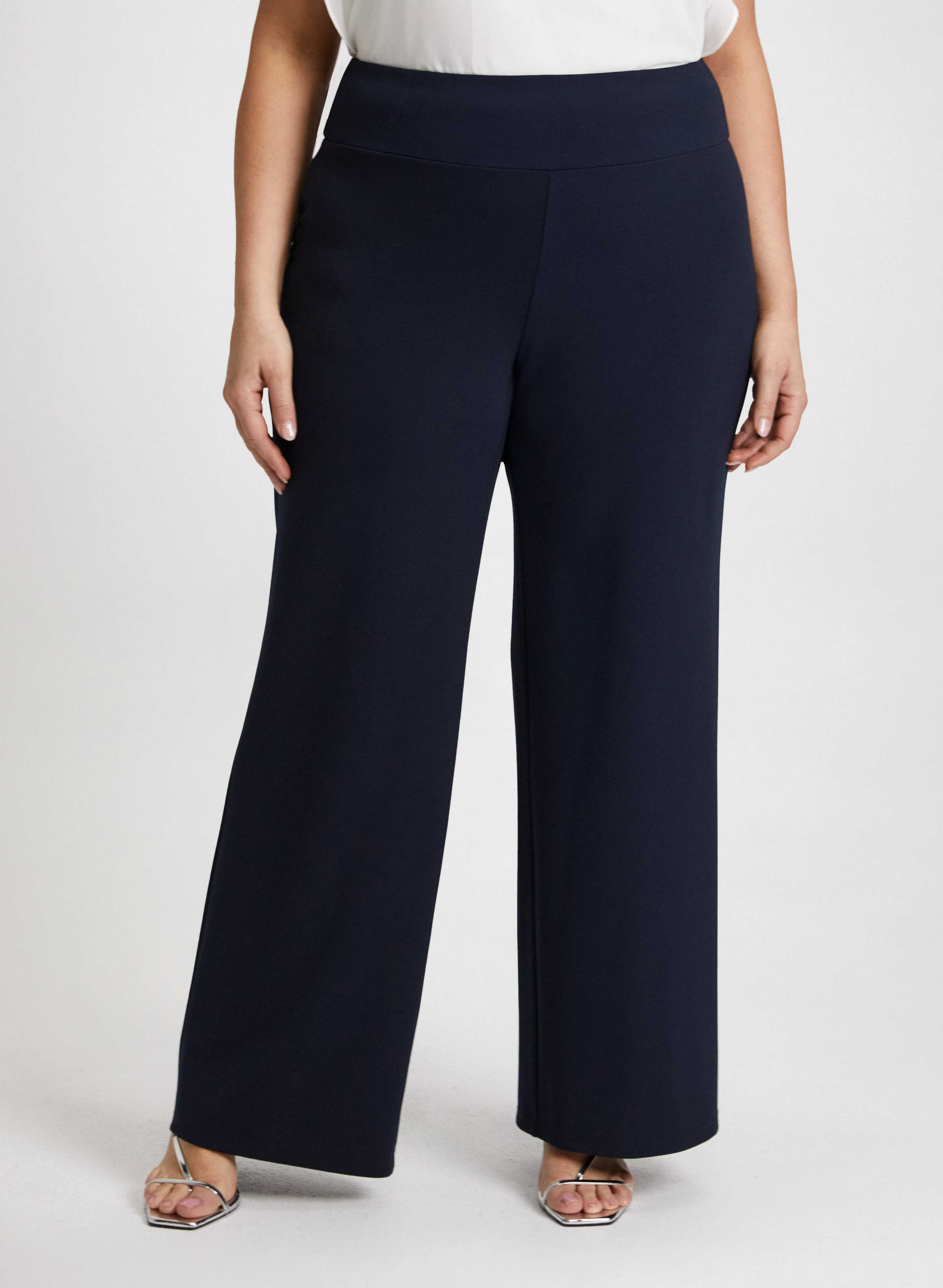 Olivia Pull-On Wide-Leg Pants