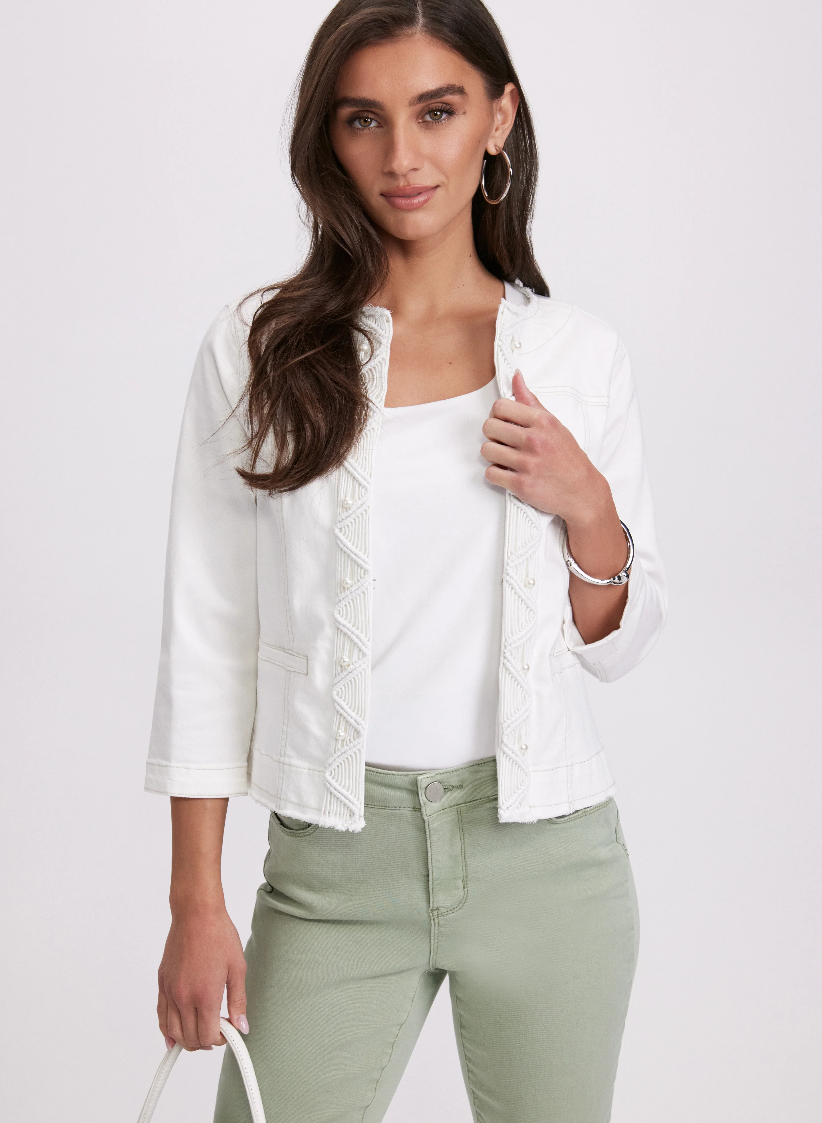 Braided Trim Denim Jacket