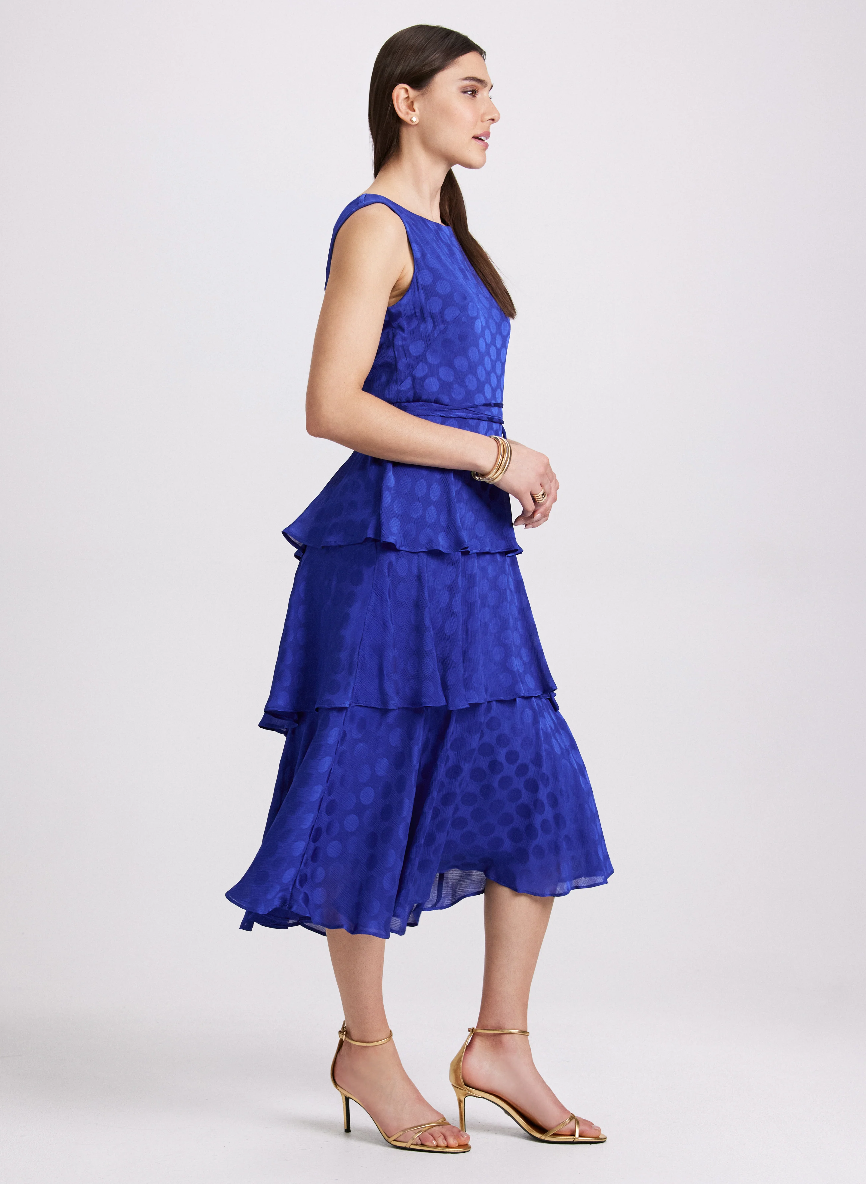 Tiered Dot Dress