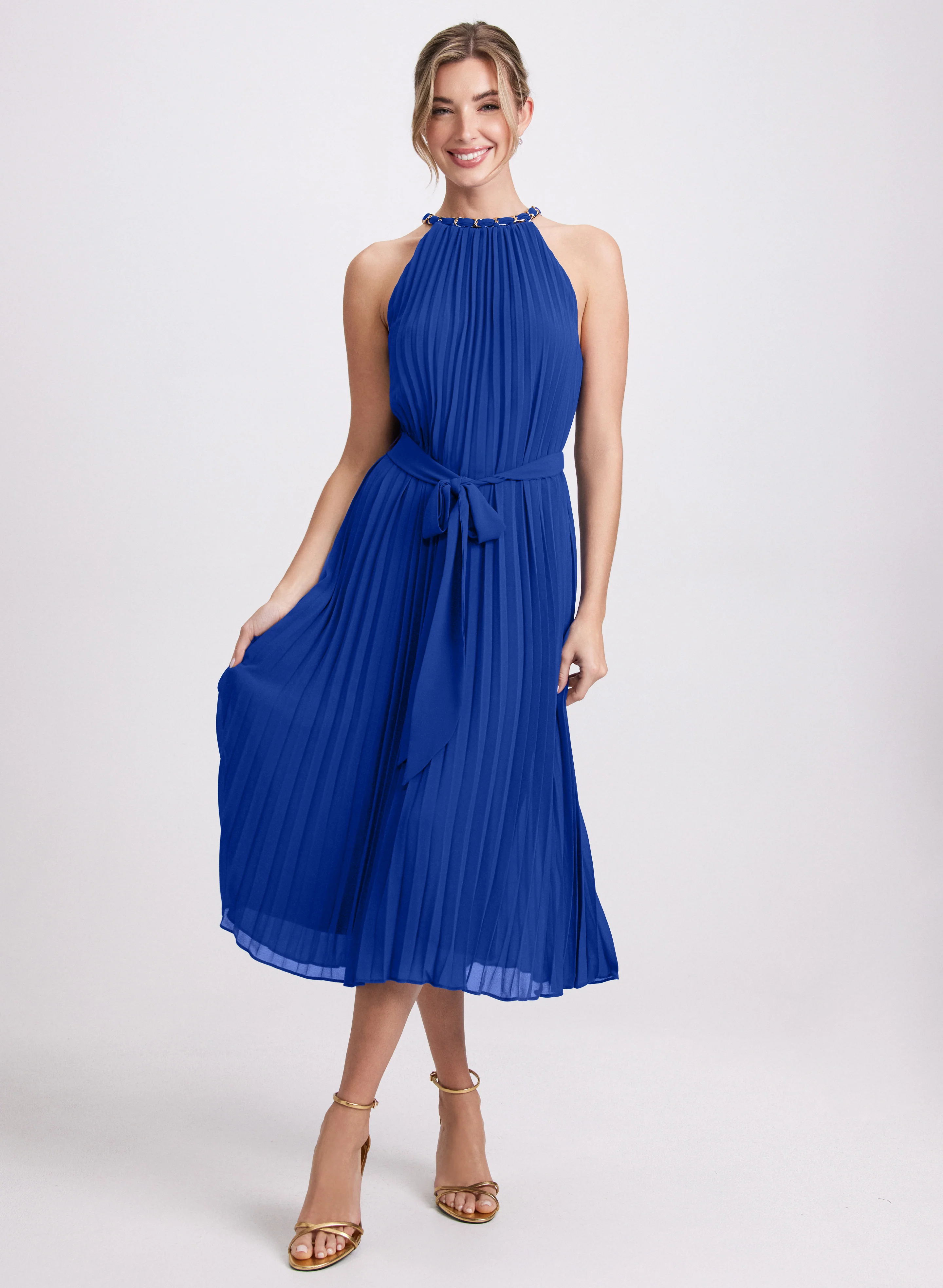 Chain Link Halter Neck Dress