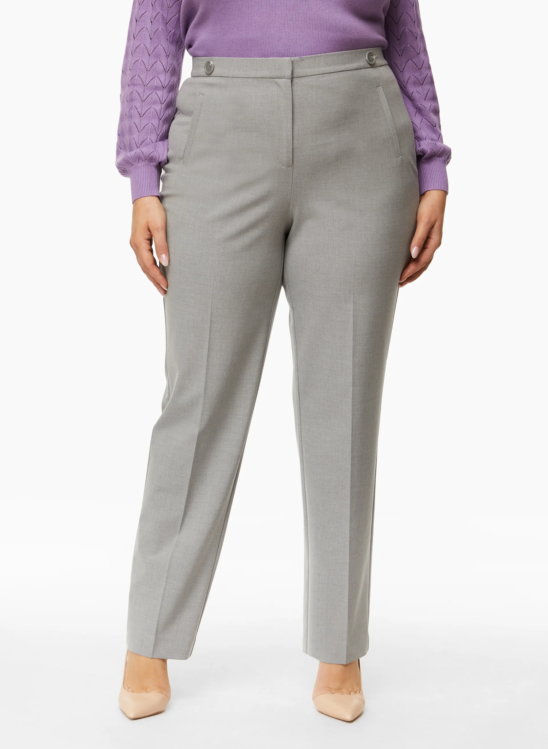 Signature Fit Button Detail Pants