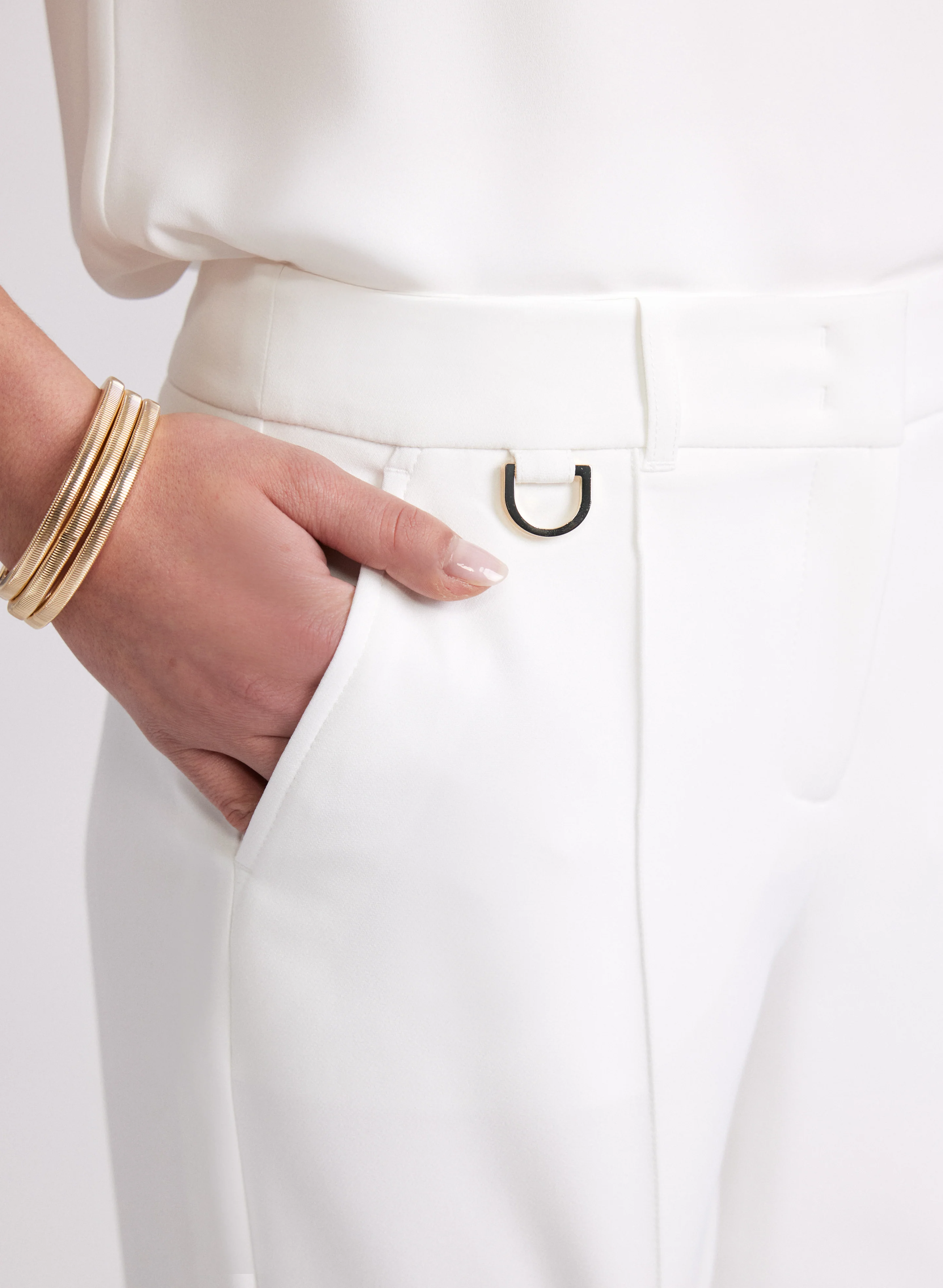 Twill Straight-Leg Pants