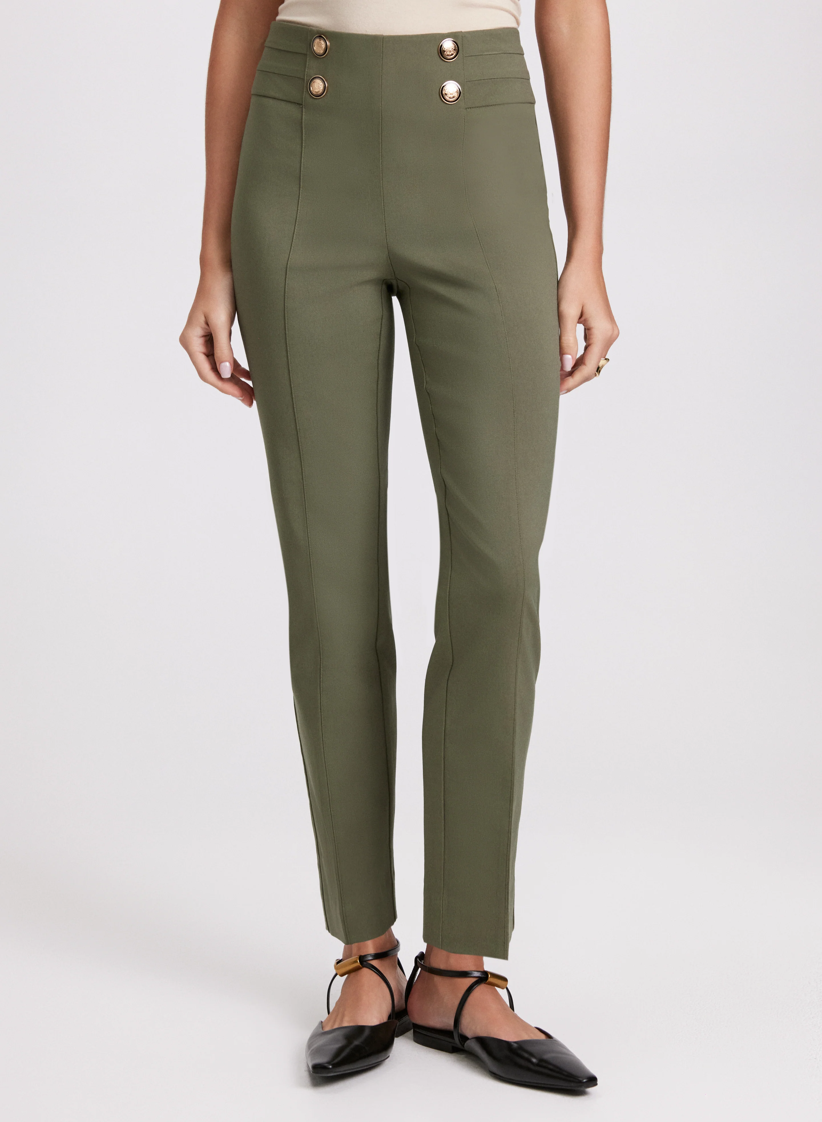 Sofia Slim-Leg Pants - Short