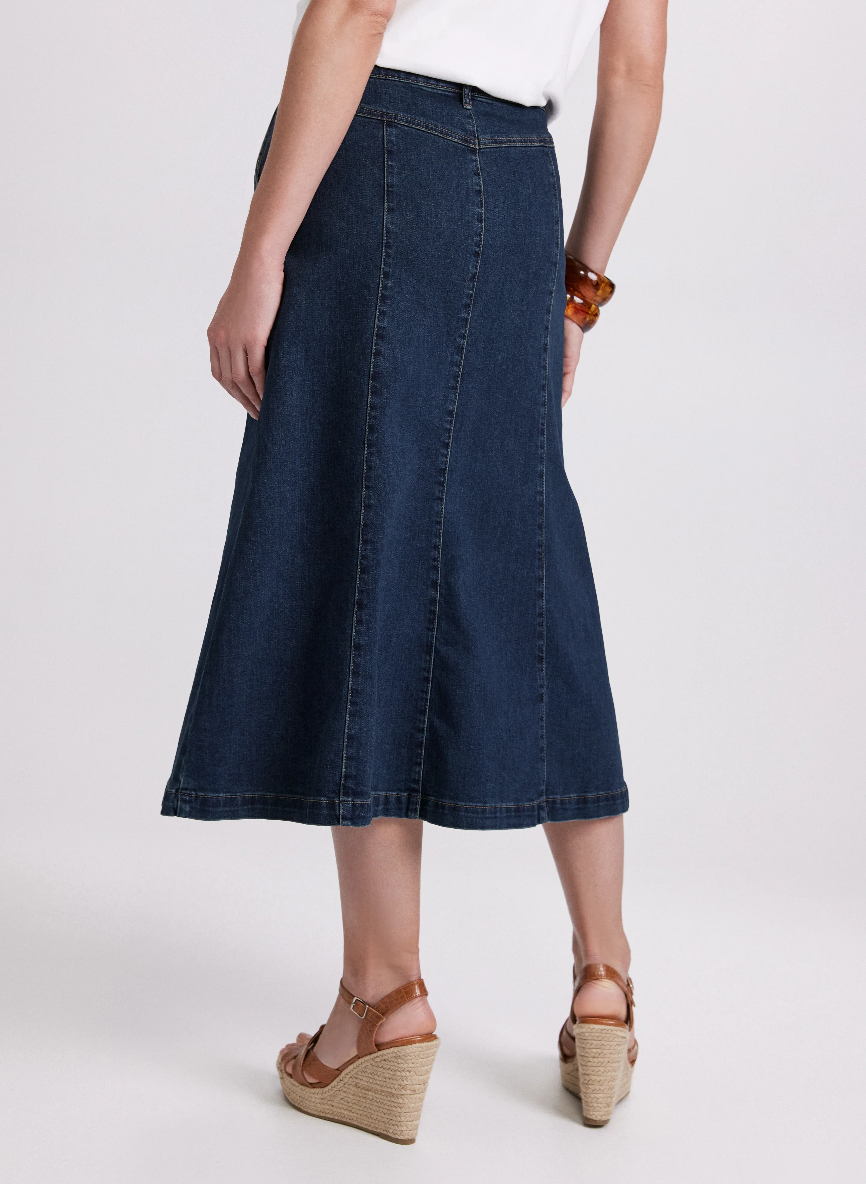 Jean Midi Skirt