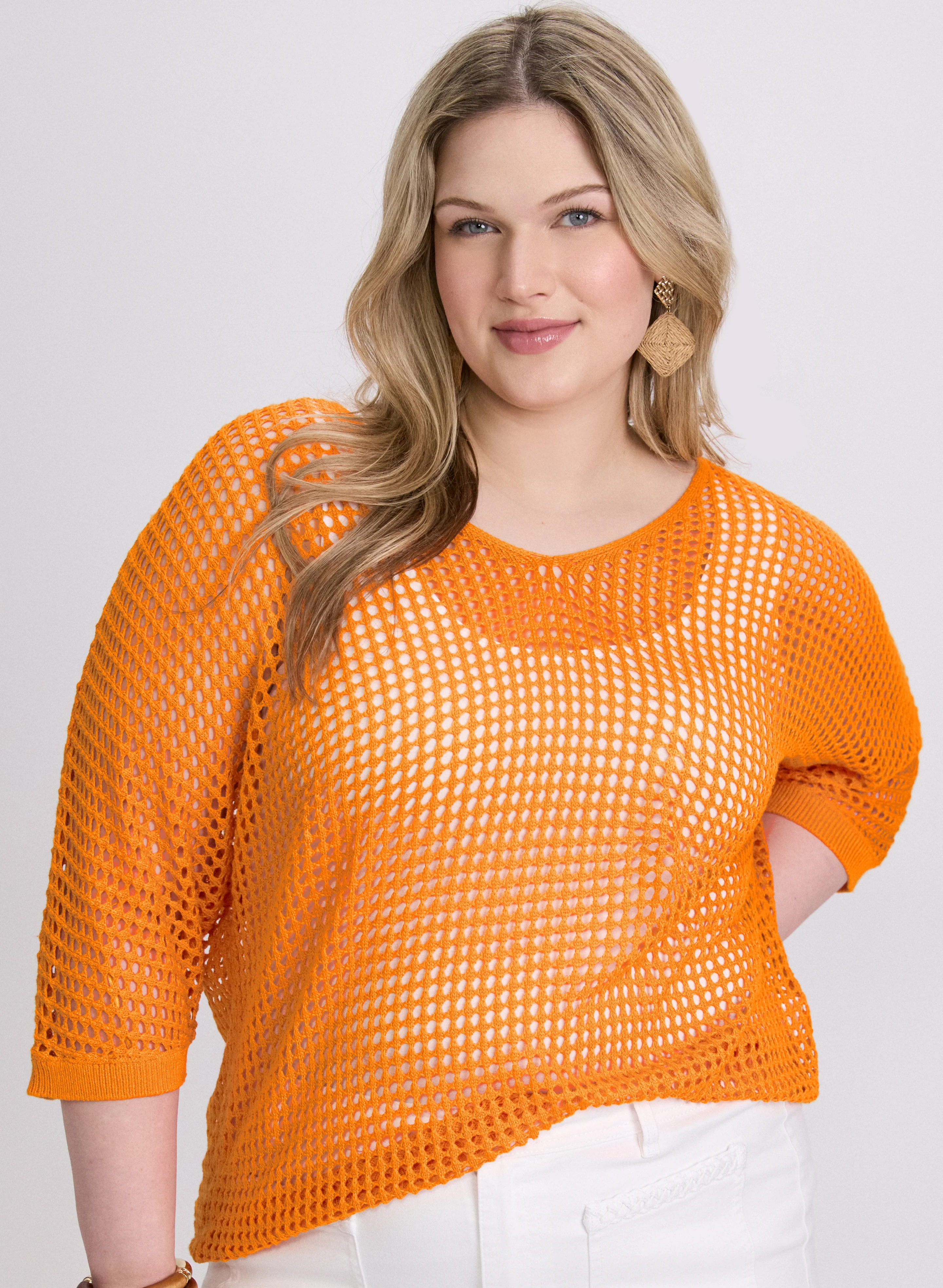 Open Knit Pullover