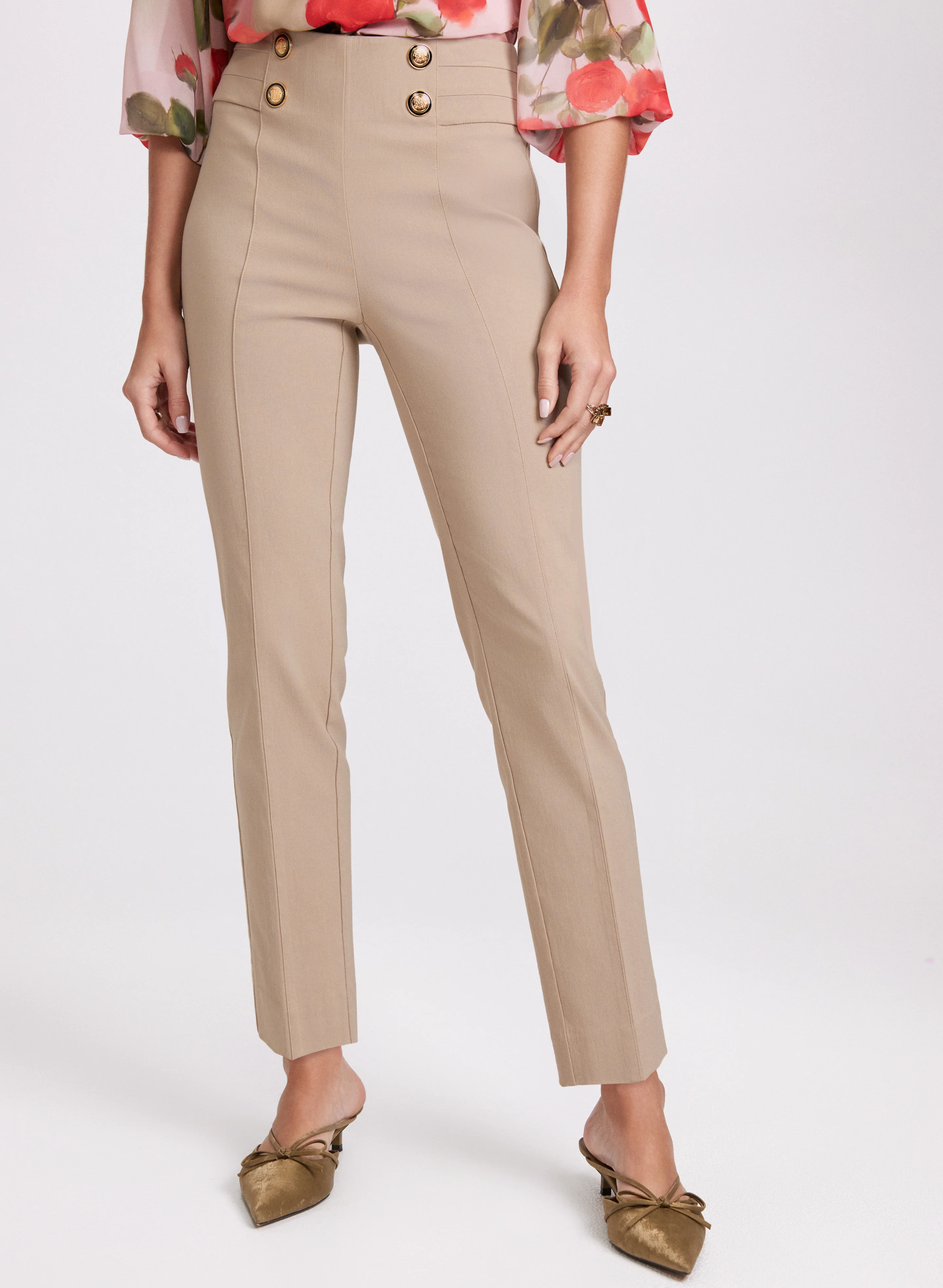 Sofia Slim-Leg Pants - Short