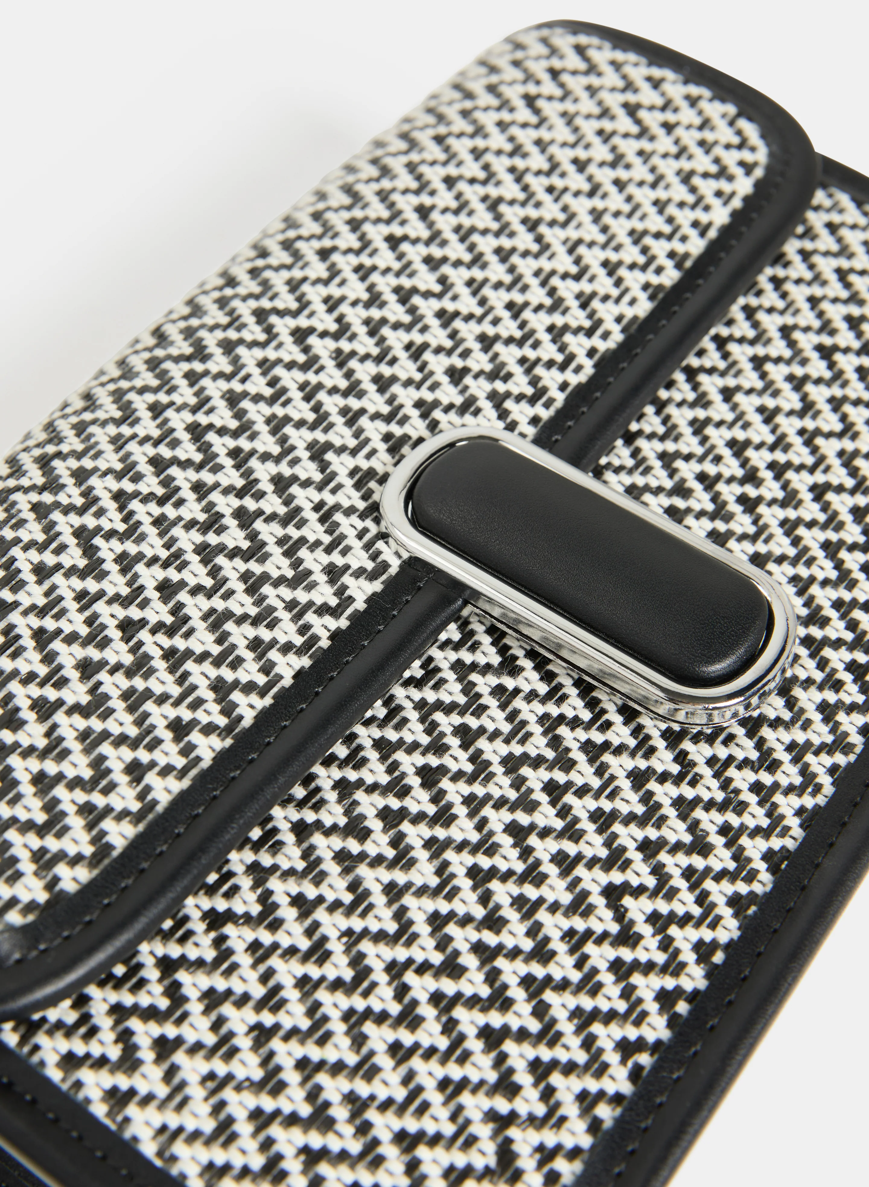 Two-Tone Woven Handbag