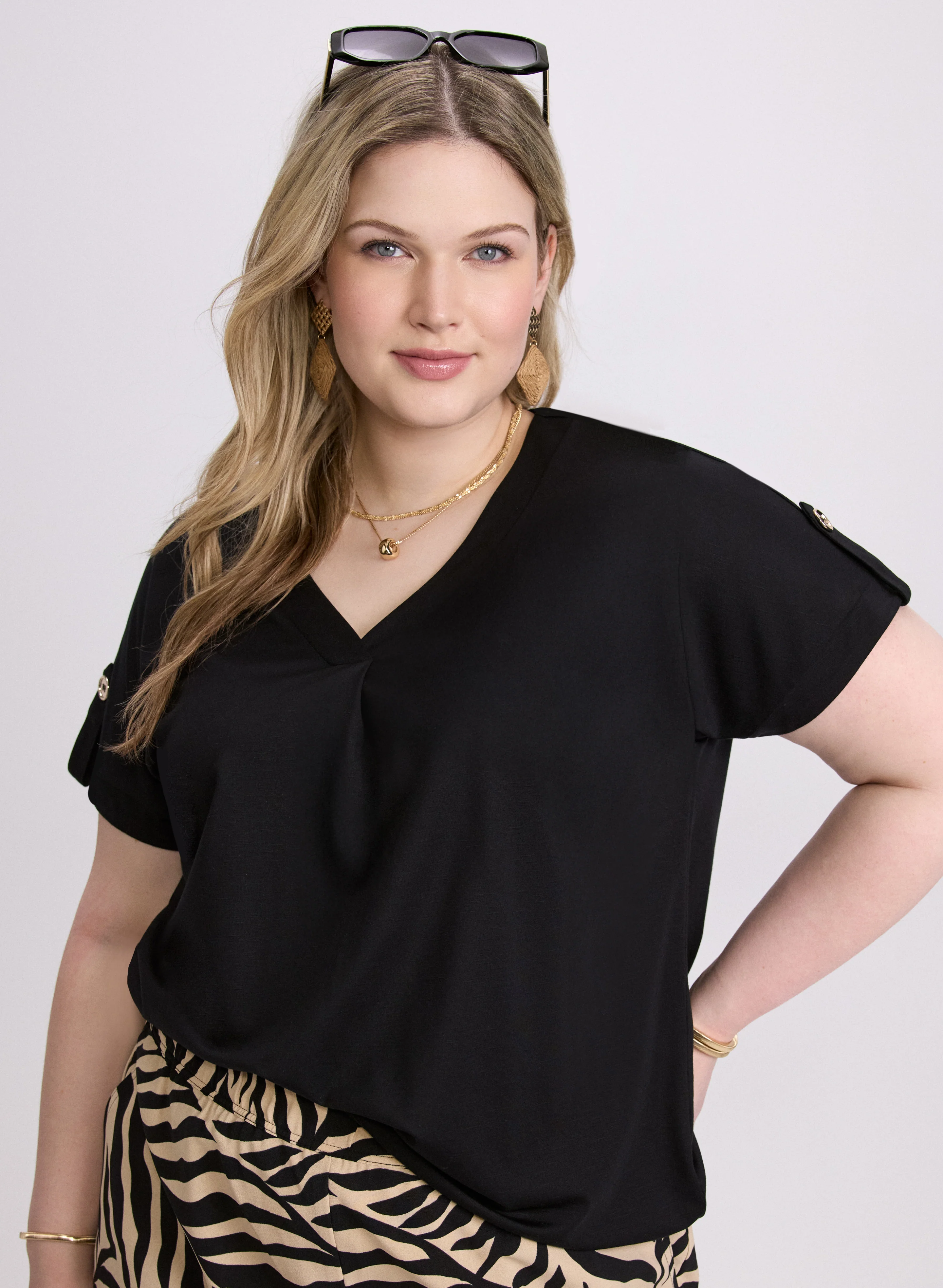 V-Neck Slub T-Shirt