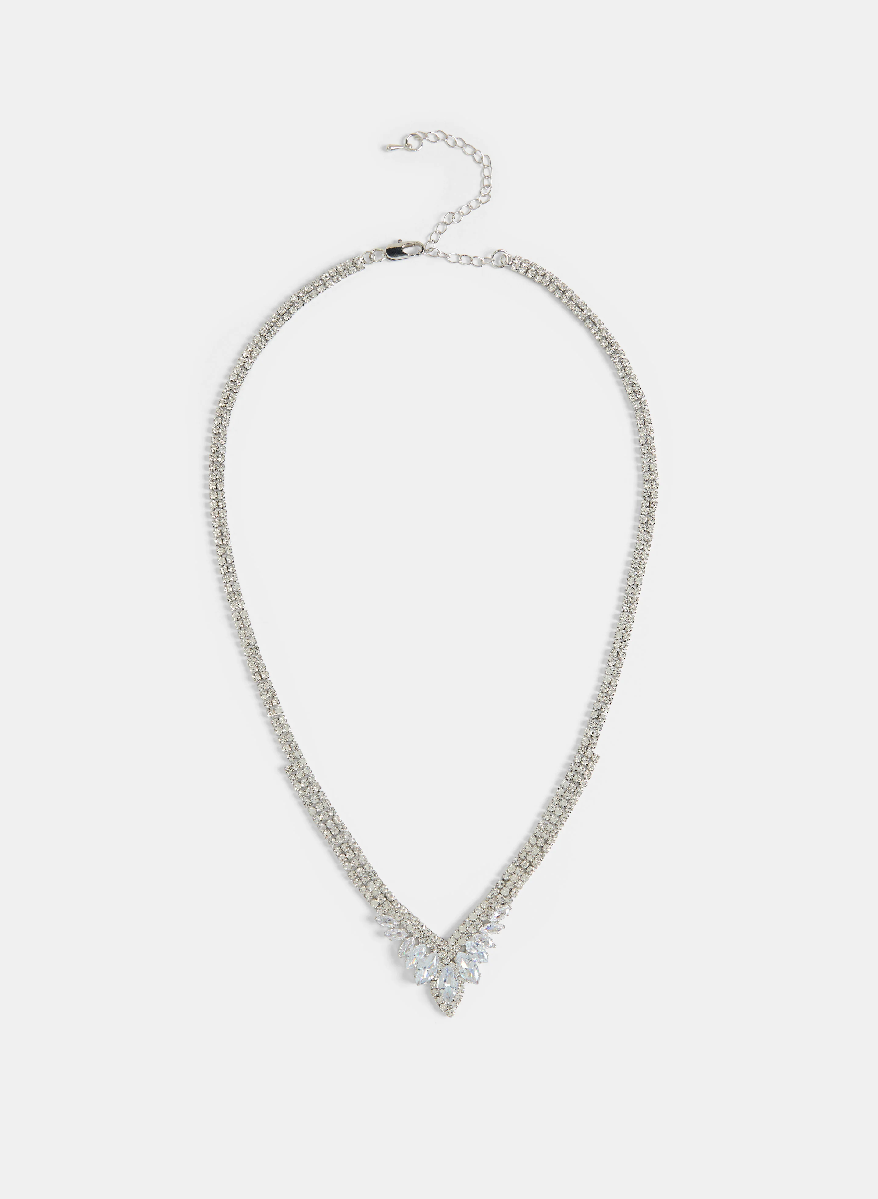 V-Shaped Crystal Necklace