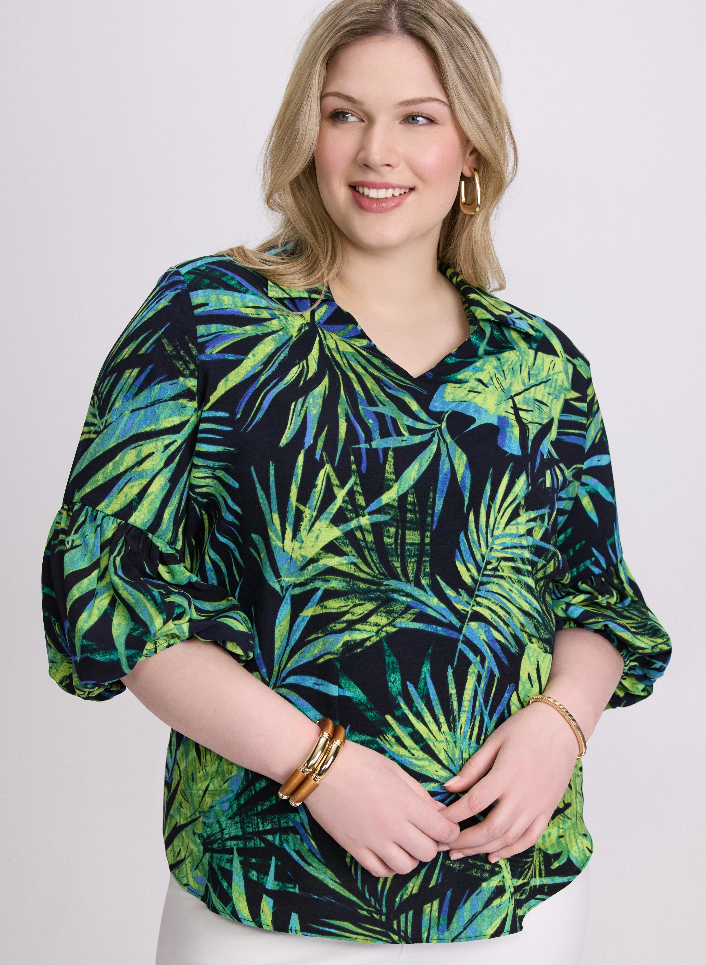 Joseph Ribkoff - Palm Print Blouse