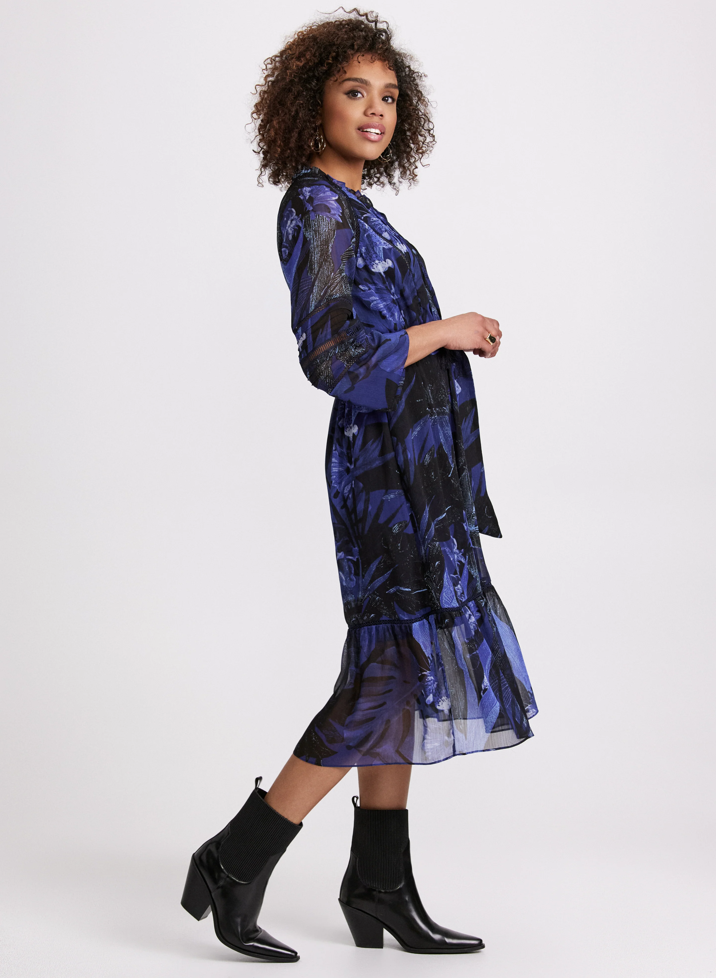 Printed Chiffon Dress