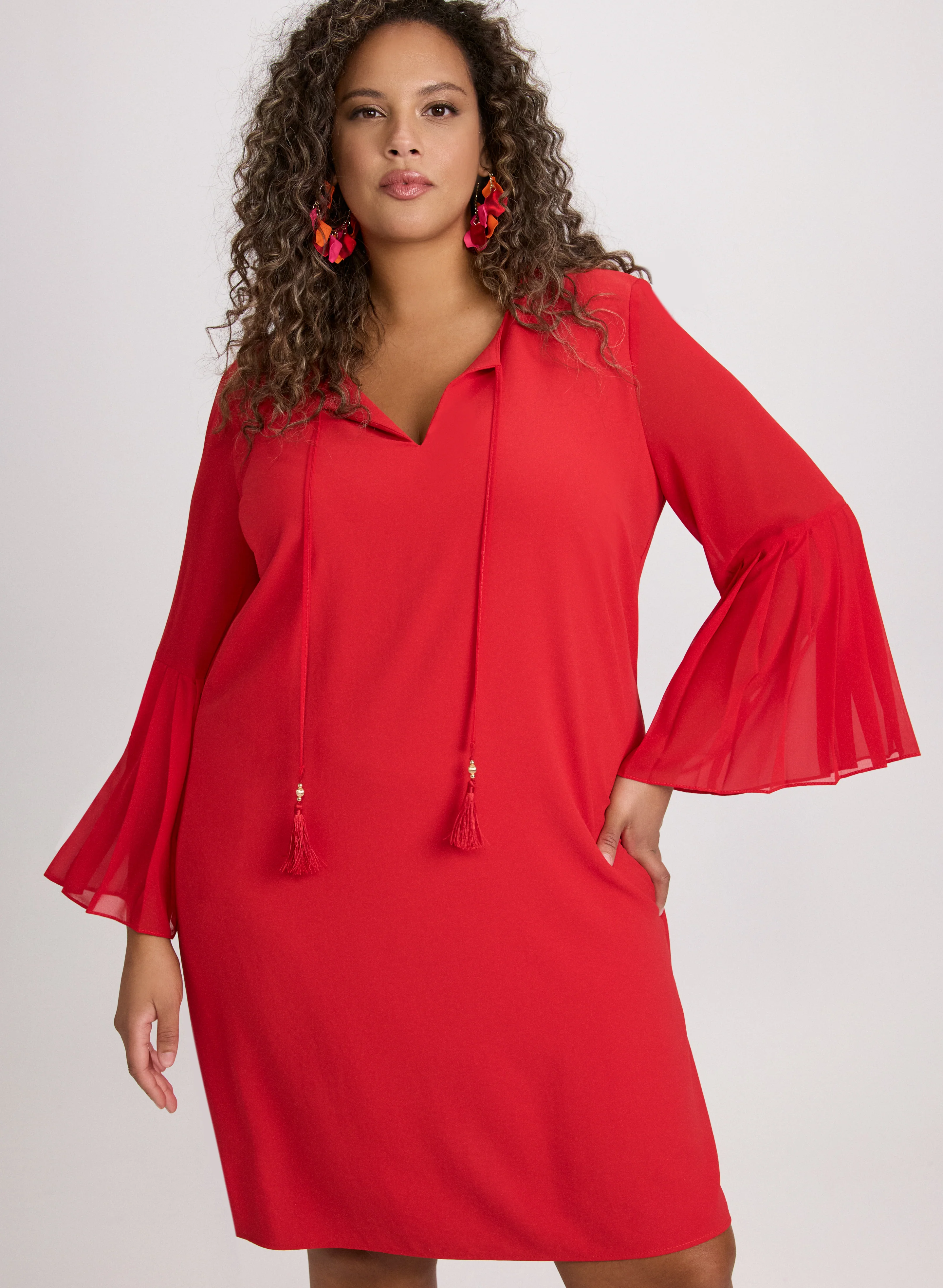 Joseph Ribkoff - Pleated Sleeve Dress