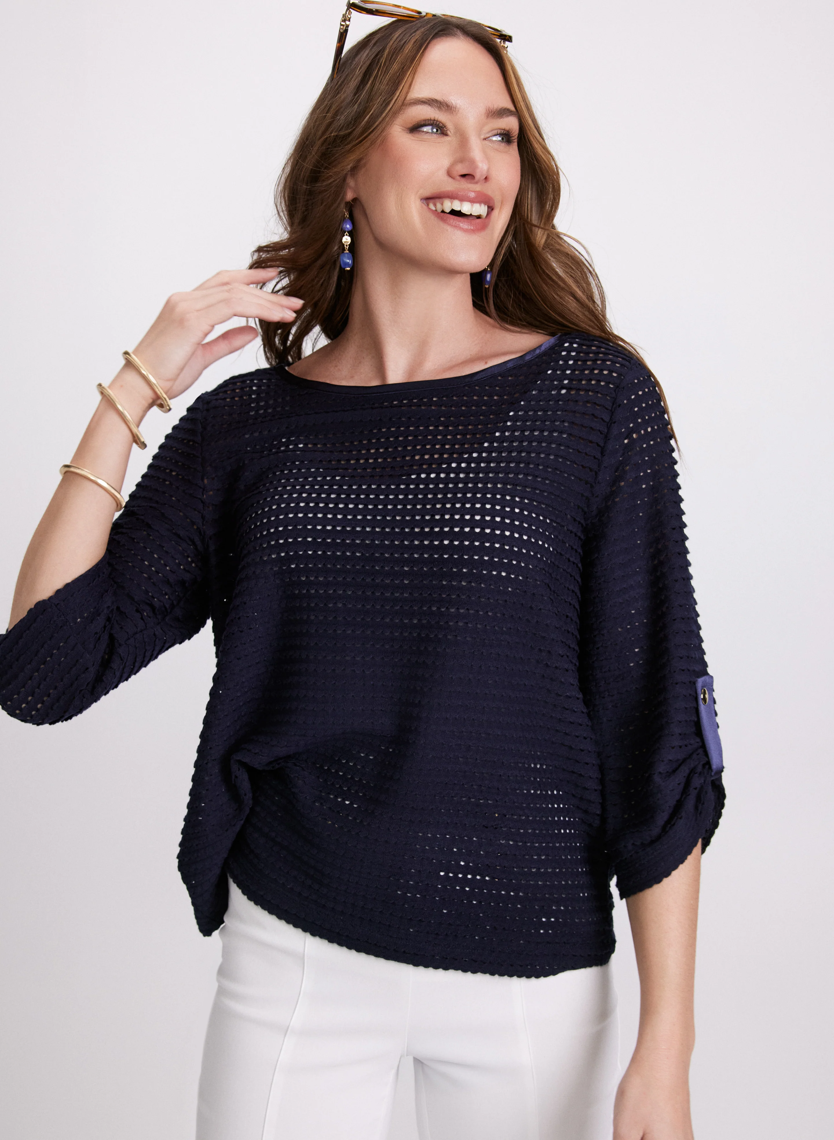 Pointelle Knit Top