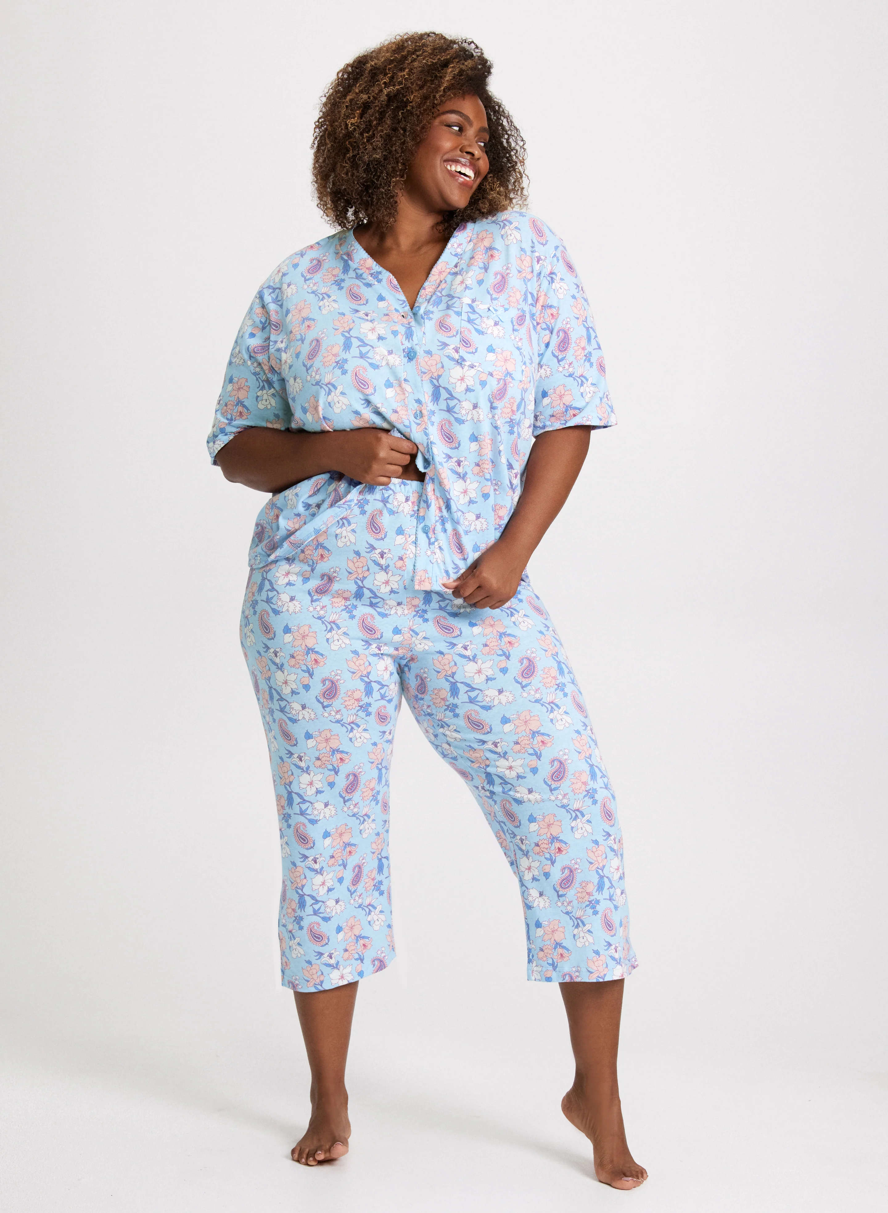 Mixed Print Pyjama Set