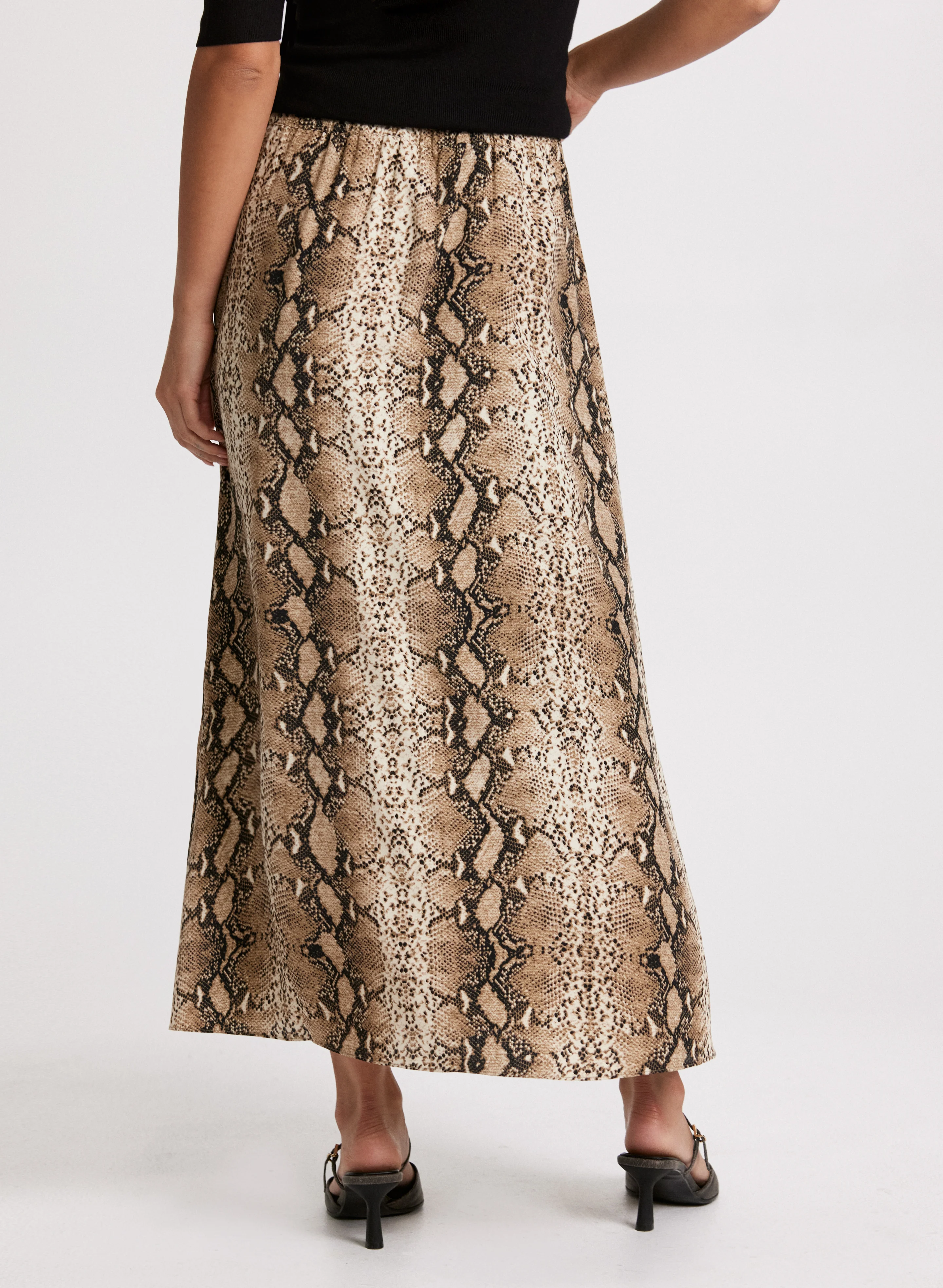 Snake Print Maxi Skirt