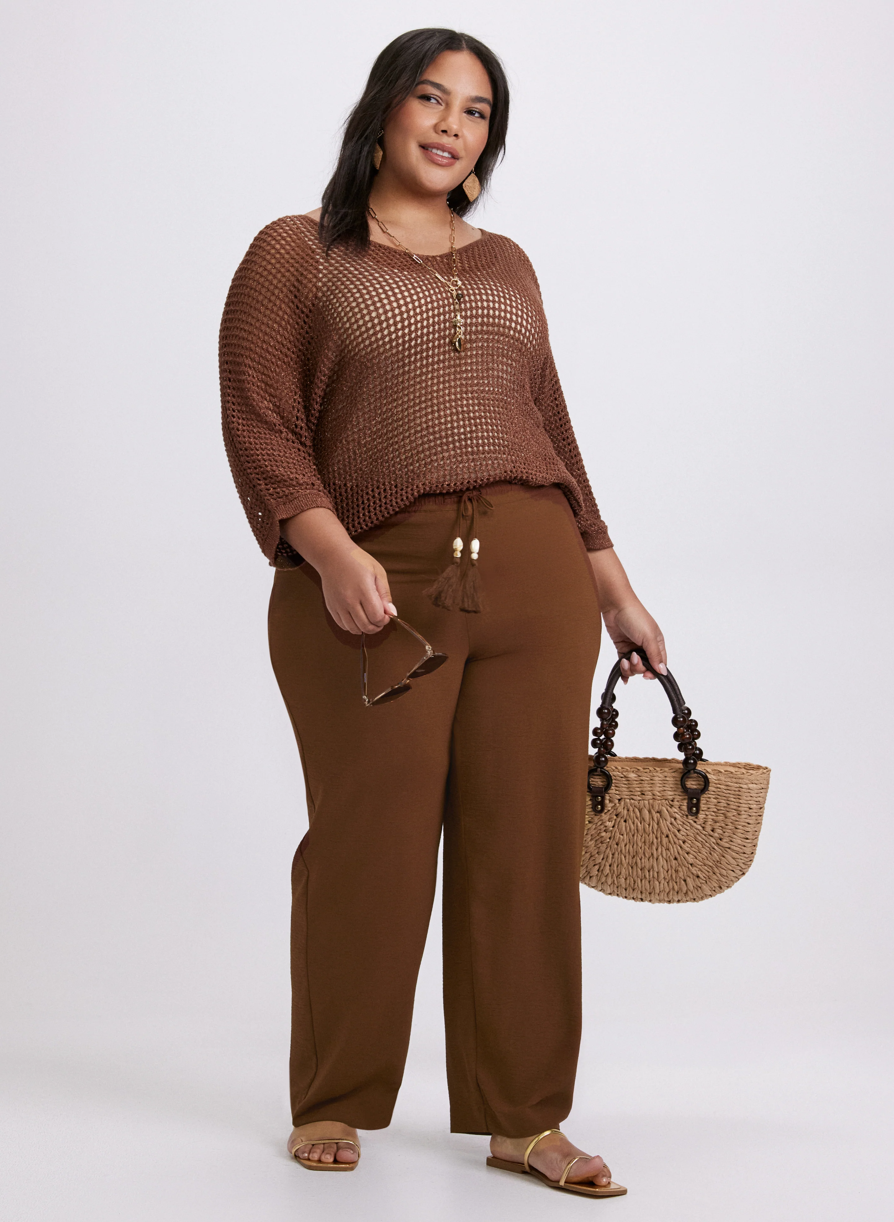 Lurex Open Knit Sweater