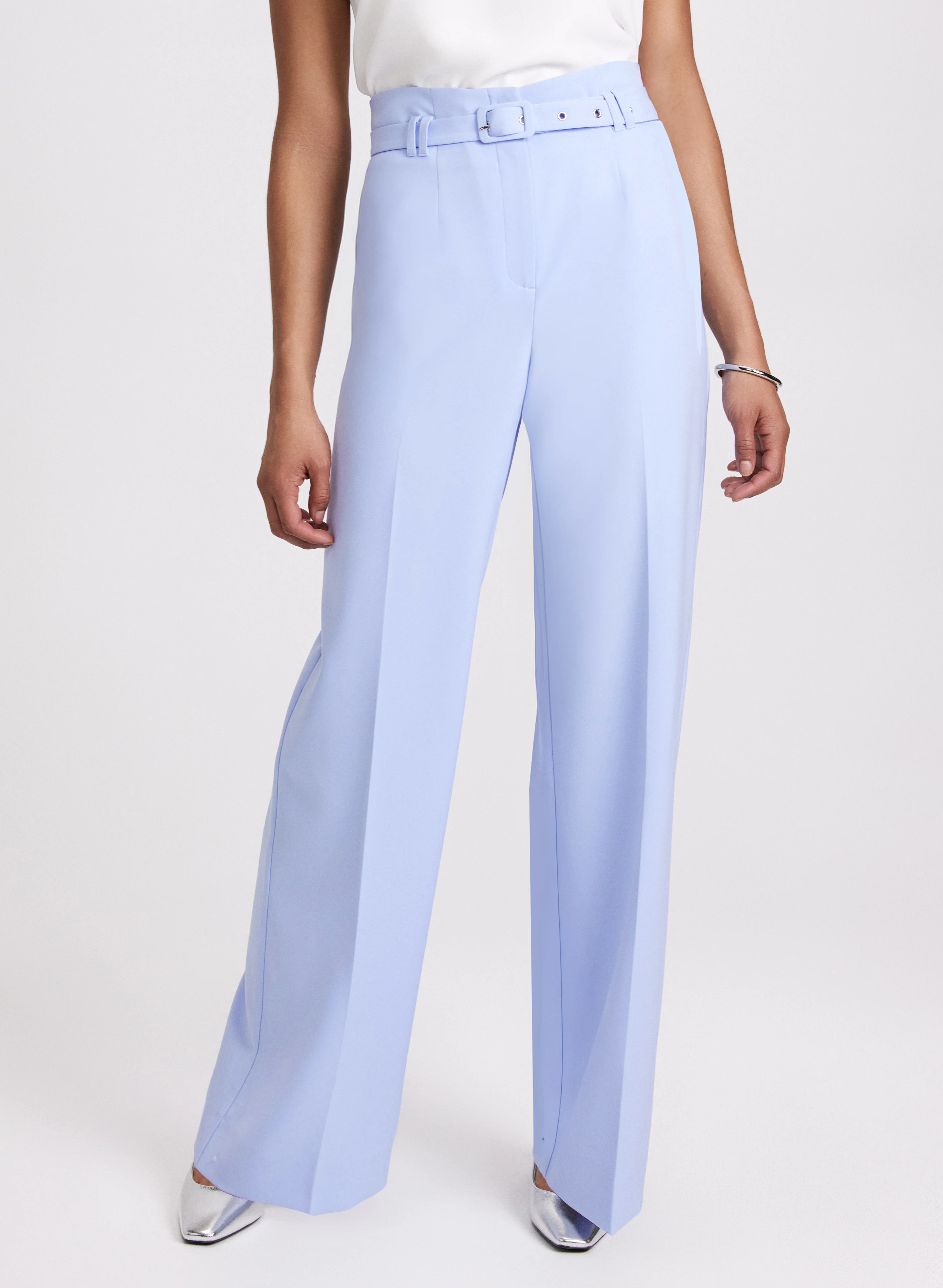 Olivia Belted Wide-Leg Pants