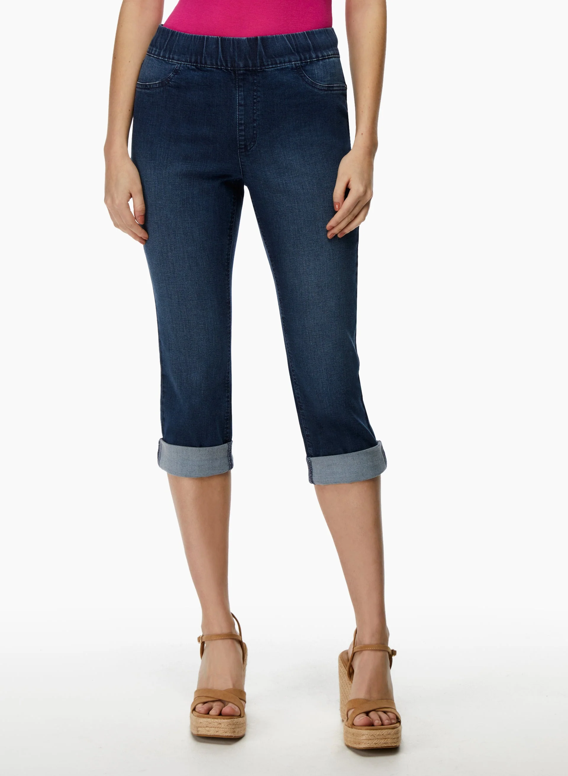 Denim Pull-On Capris