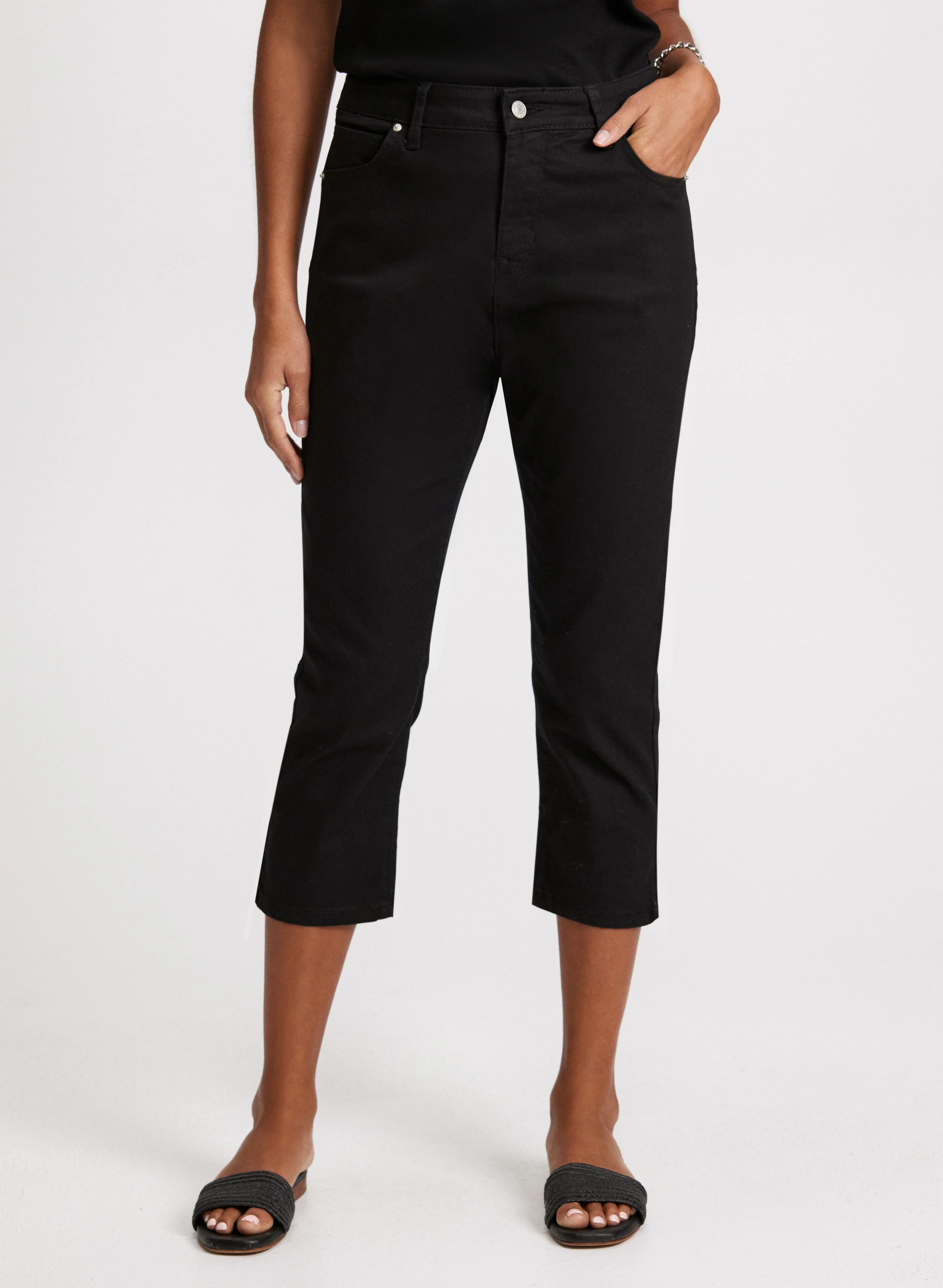 Slim Leg Denim Capris