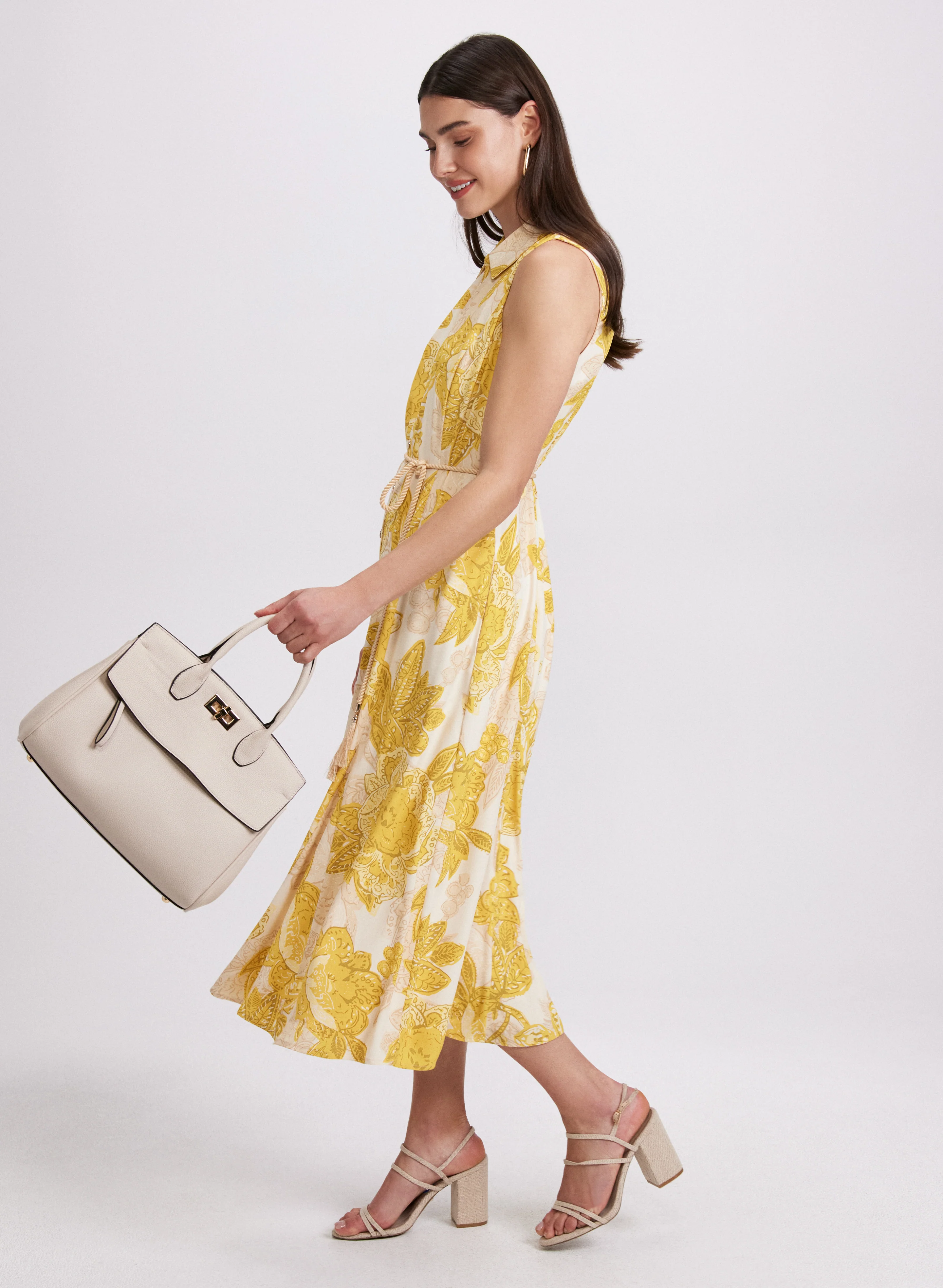 Paisley Print Shirt Dress