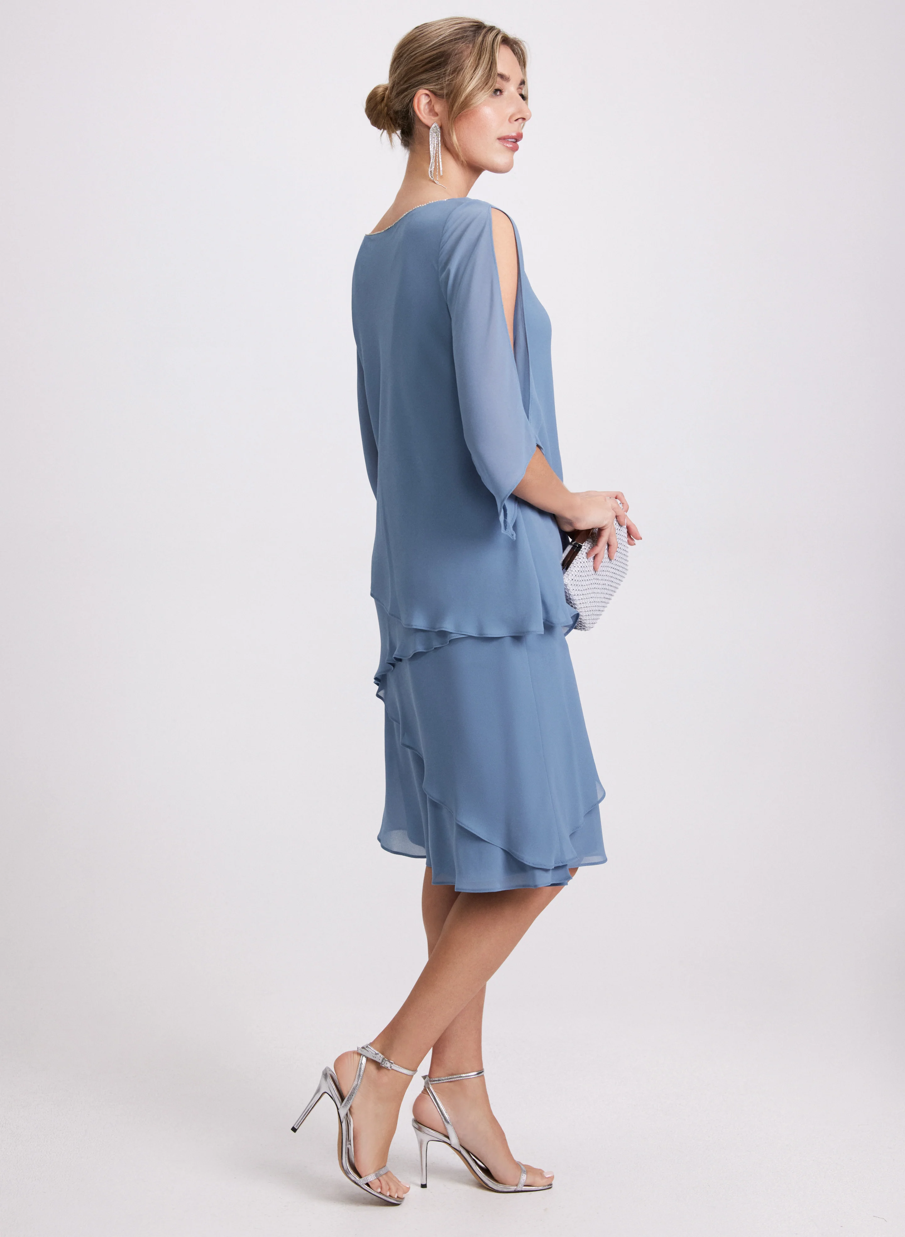 Tiered Split Sleeve Dress