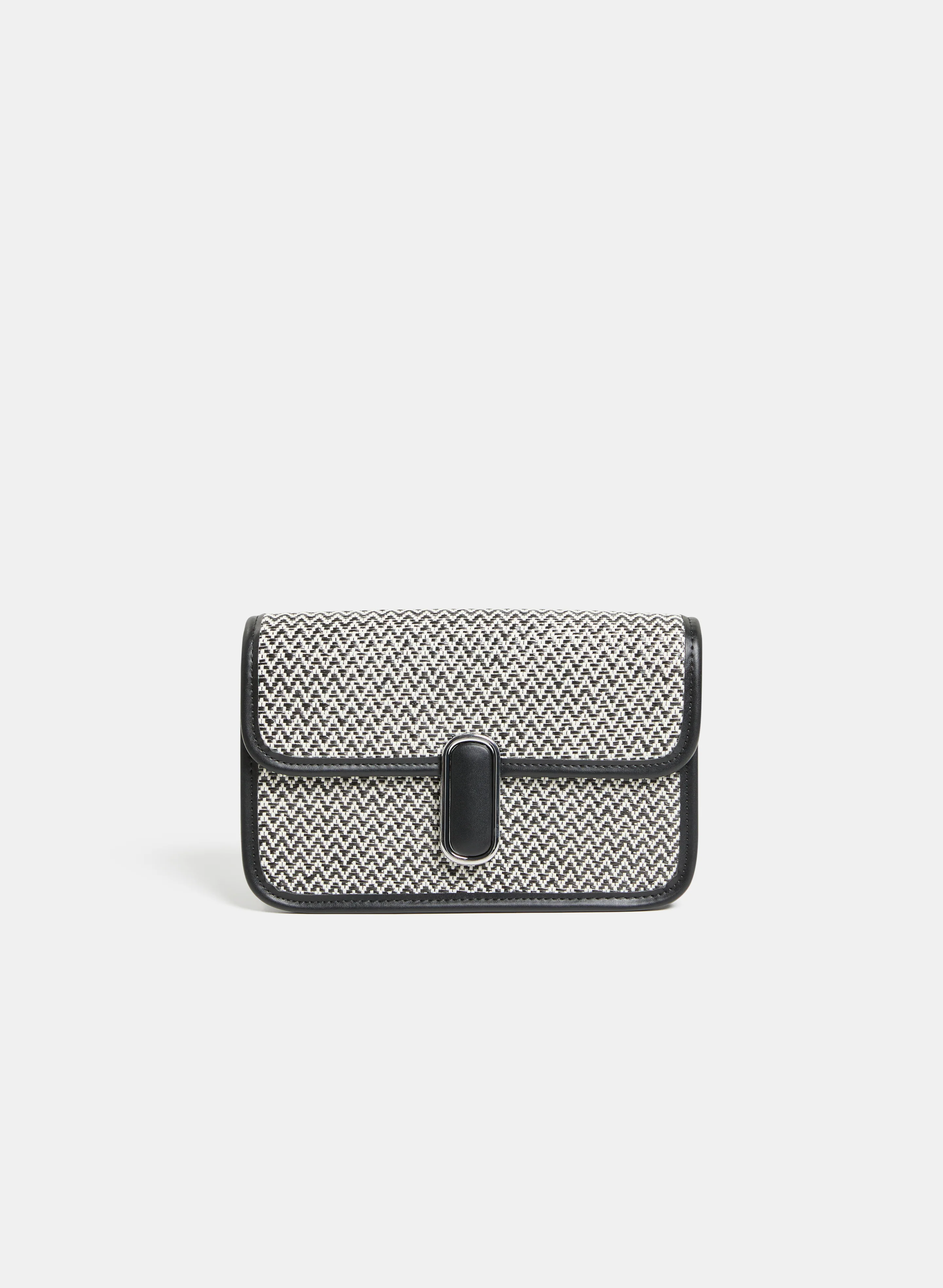 Two-Tone Woven Handbag