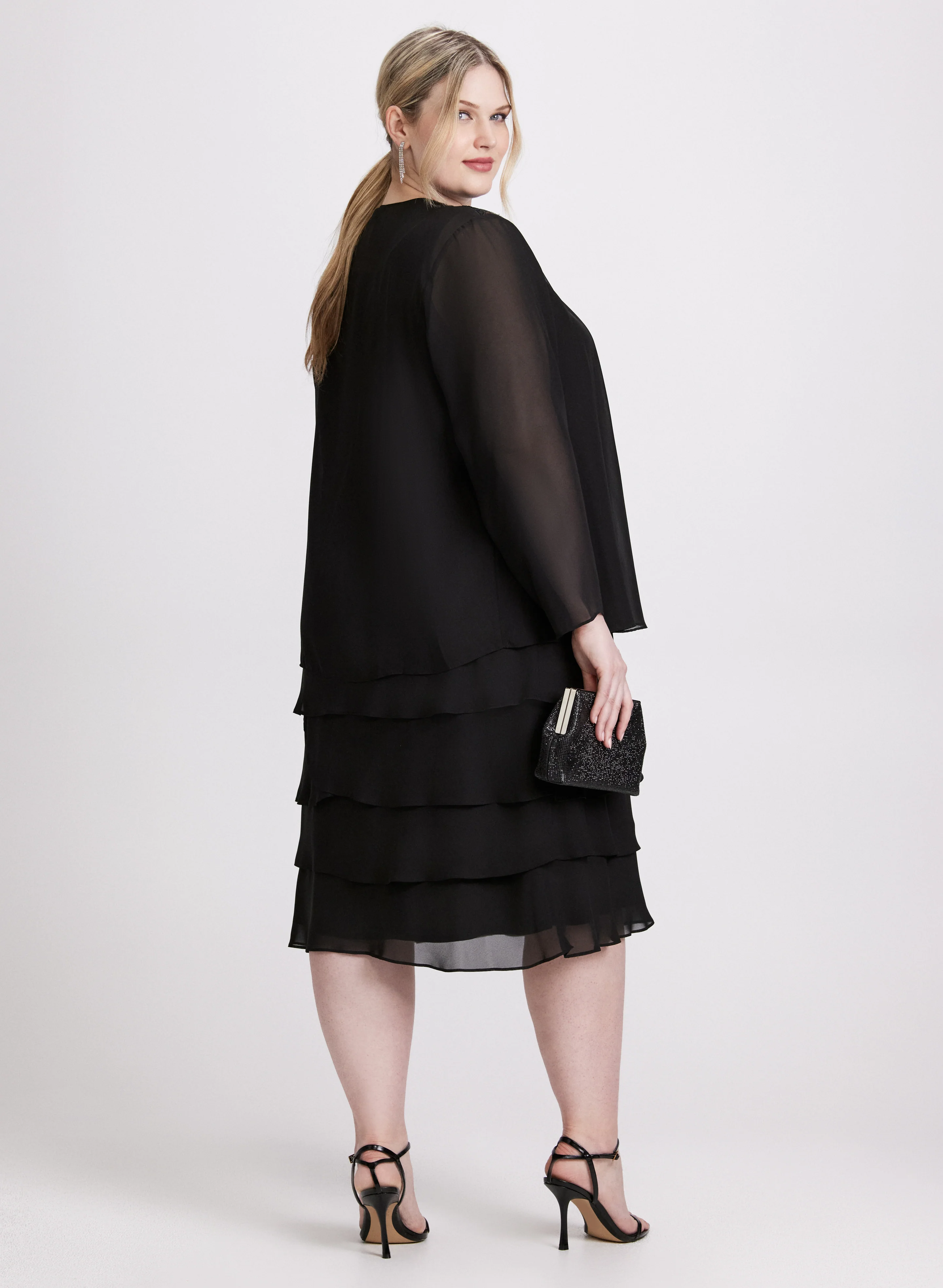 Tiered Dress & Jacket Set