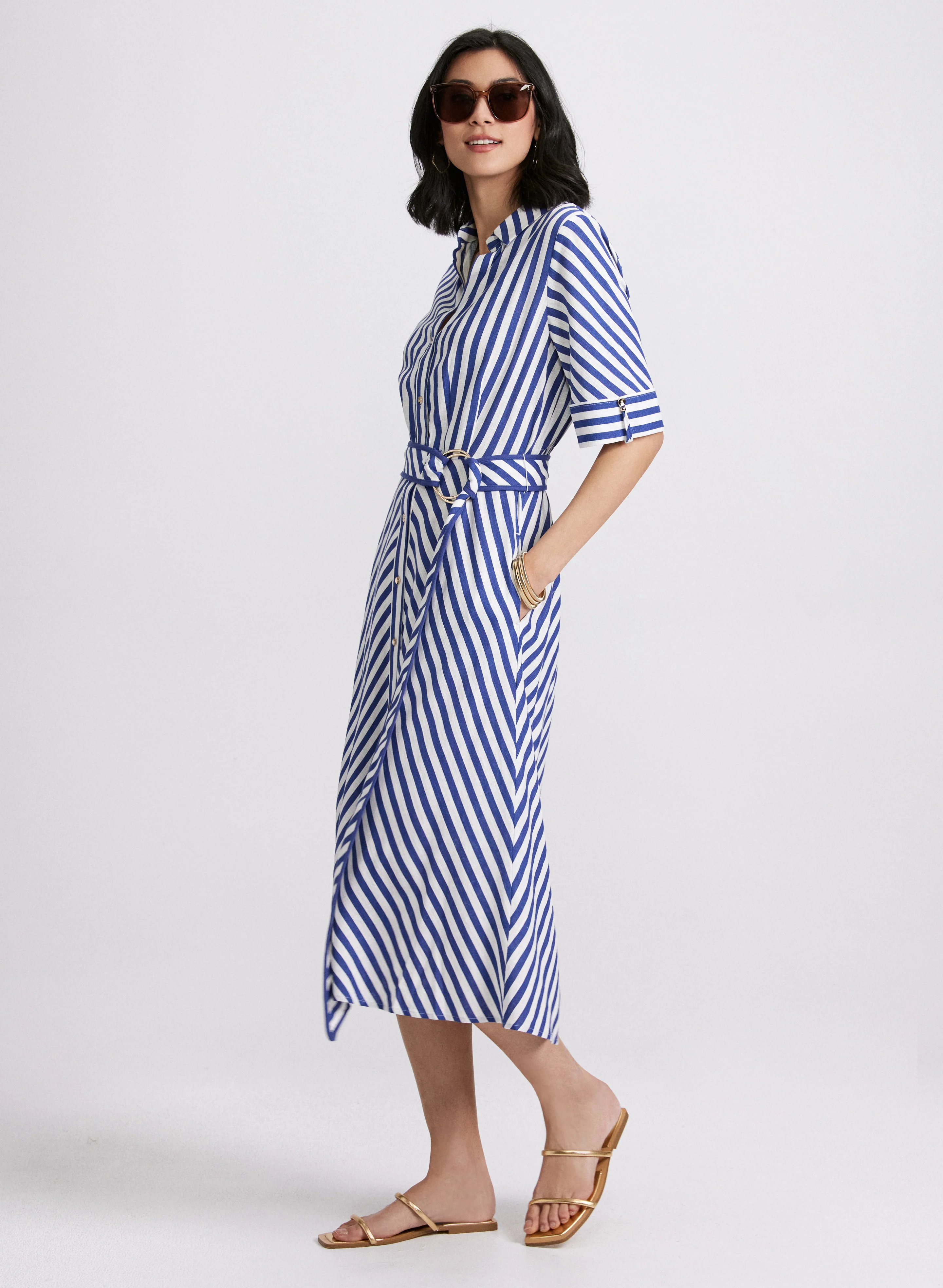 Striped Shirt Dress