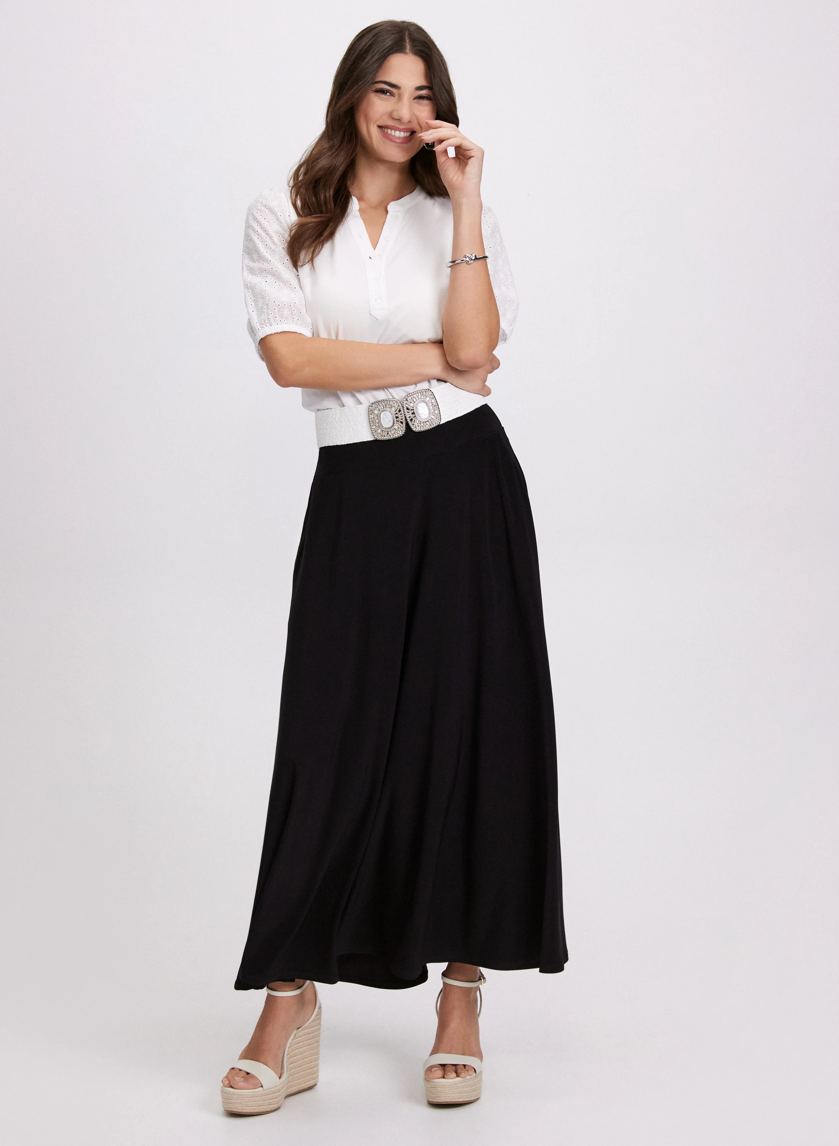 Pull-On Maxi Skirt With Pockets
