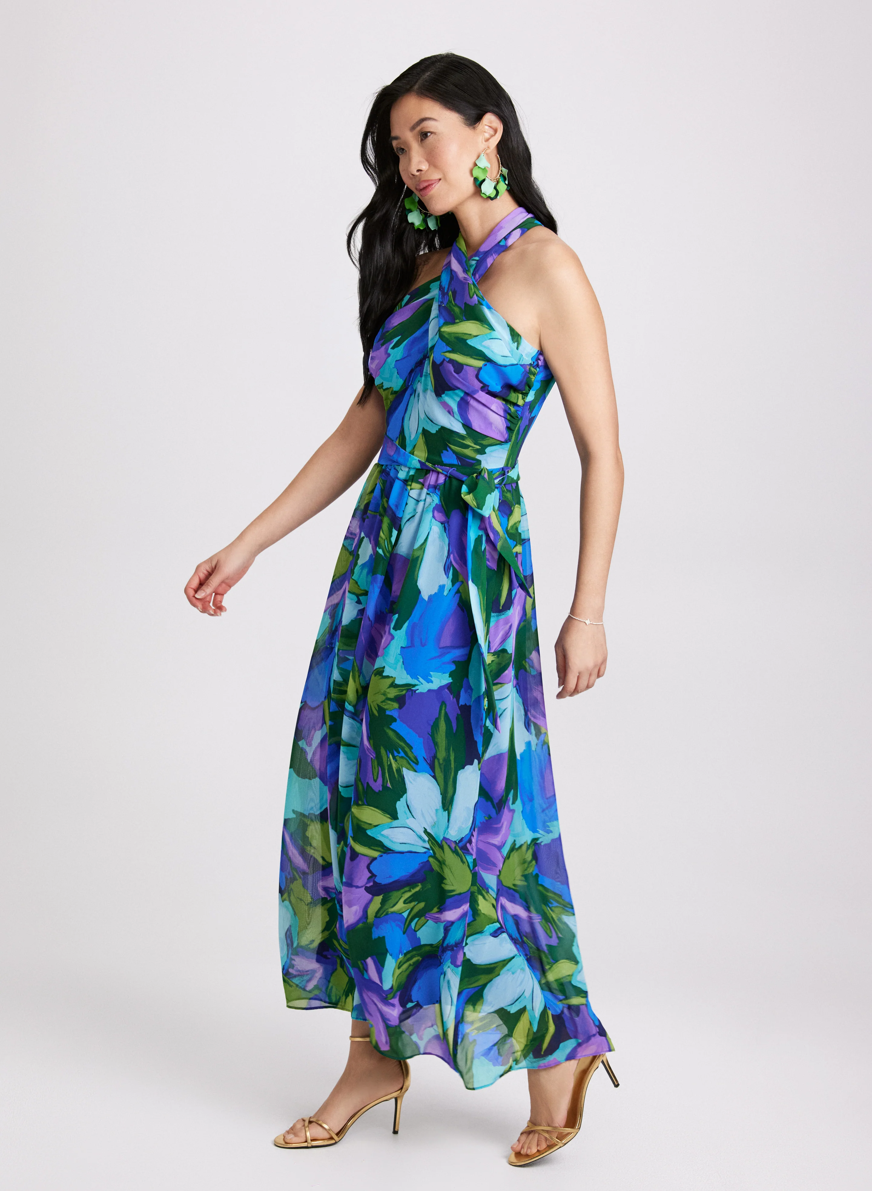Tropical Halter Dress