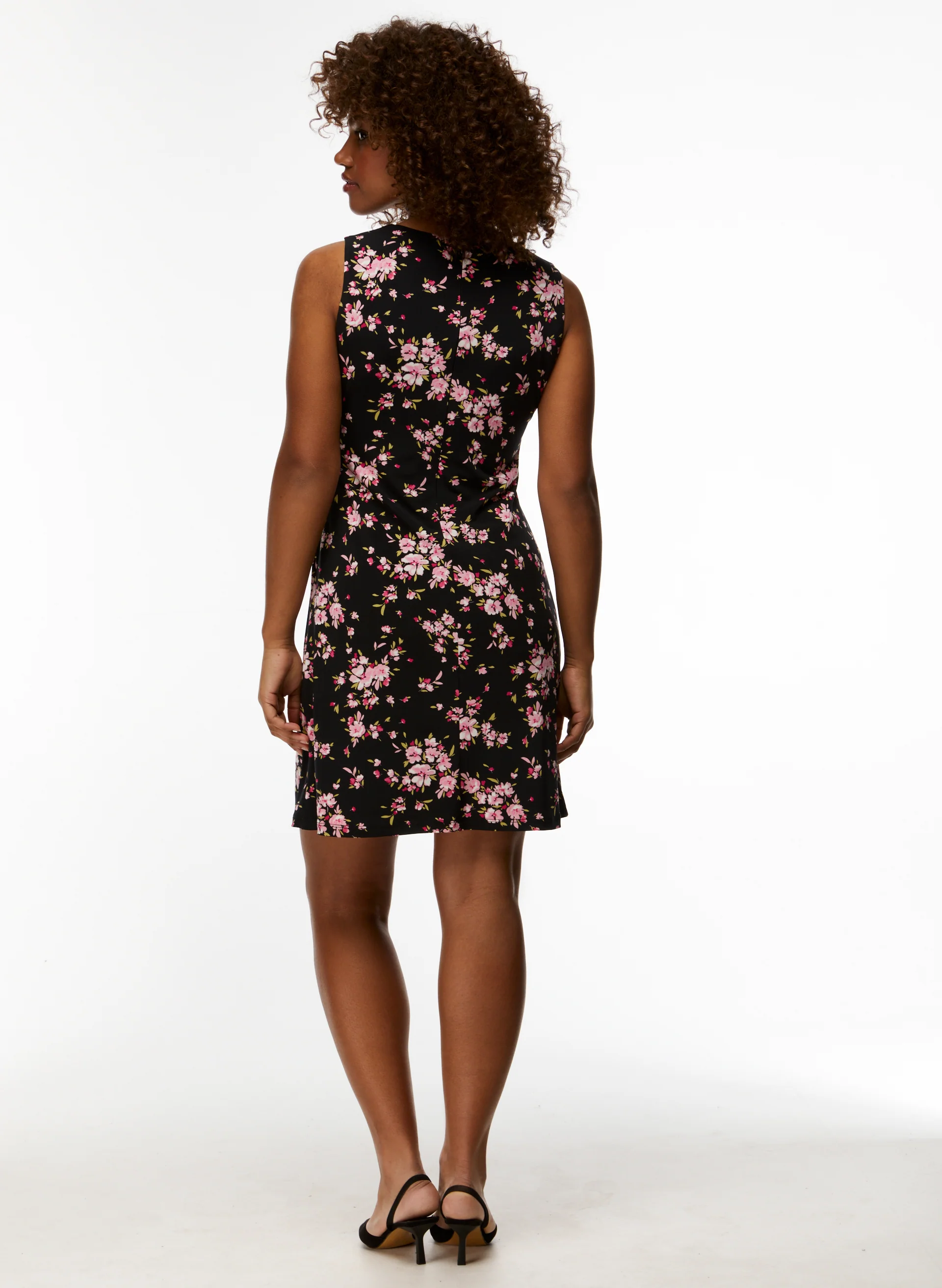 Floral Print Waist Detail Dress