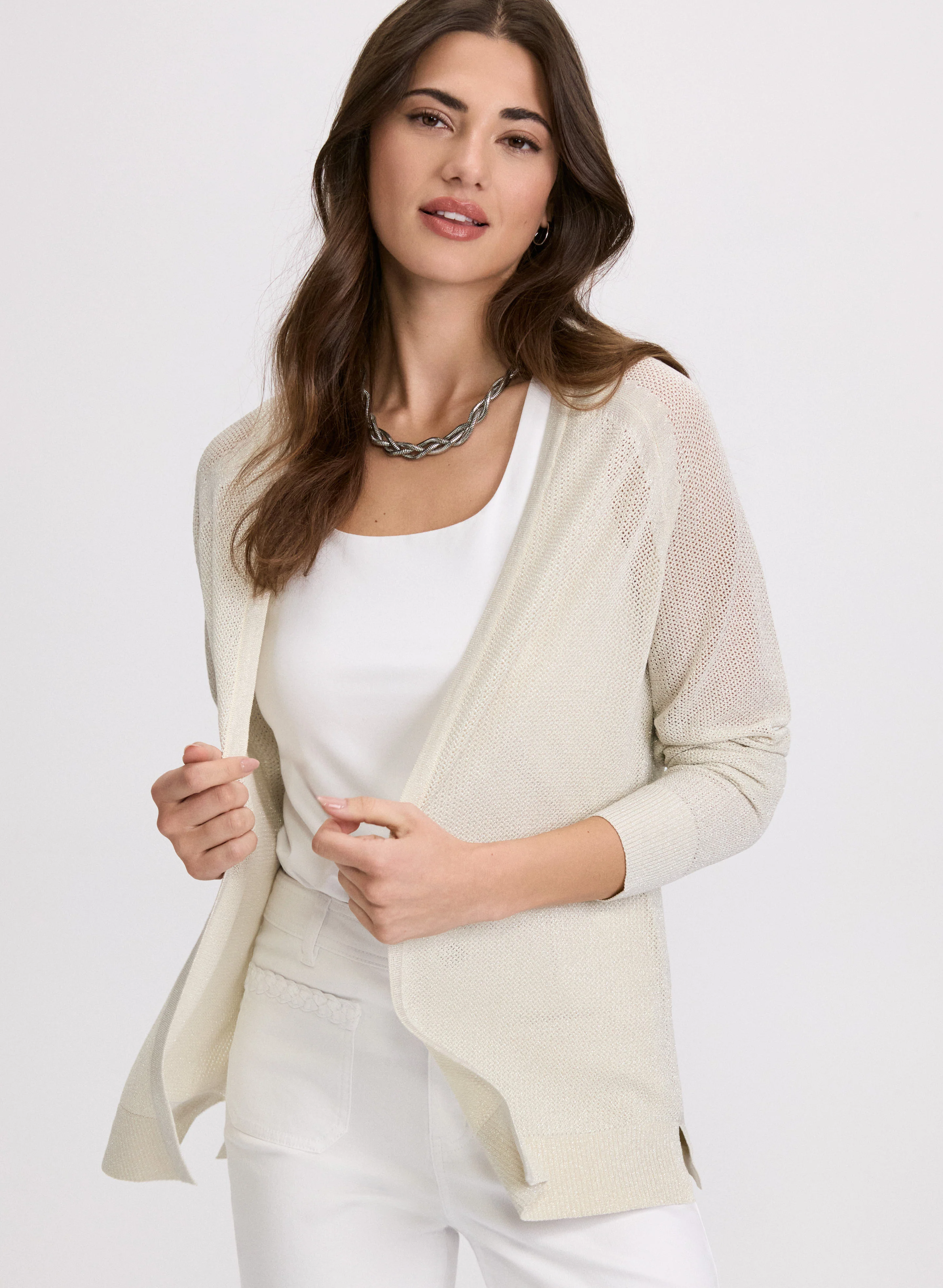 Metallic Thread Cardigan