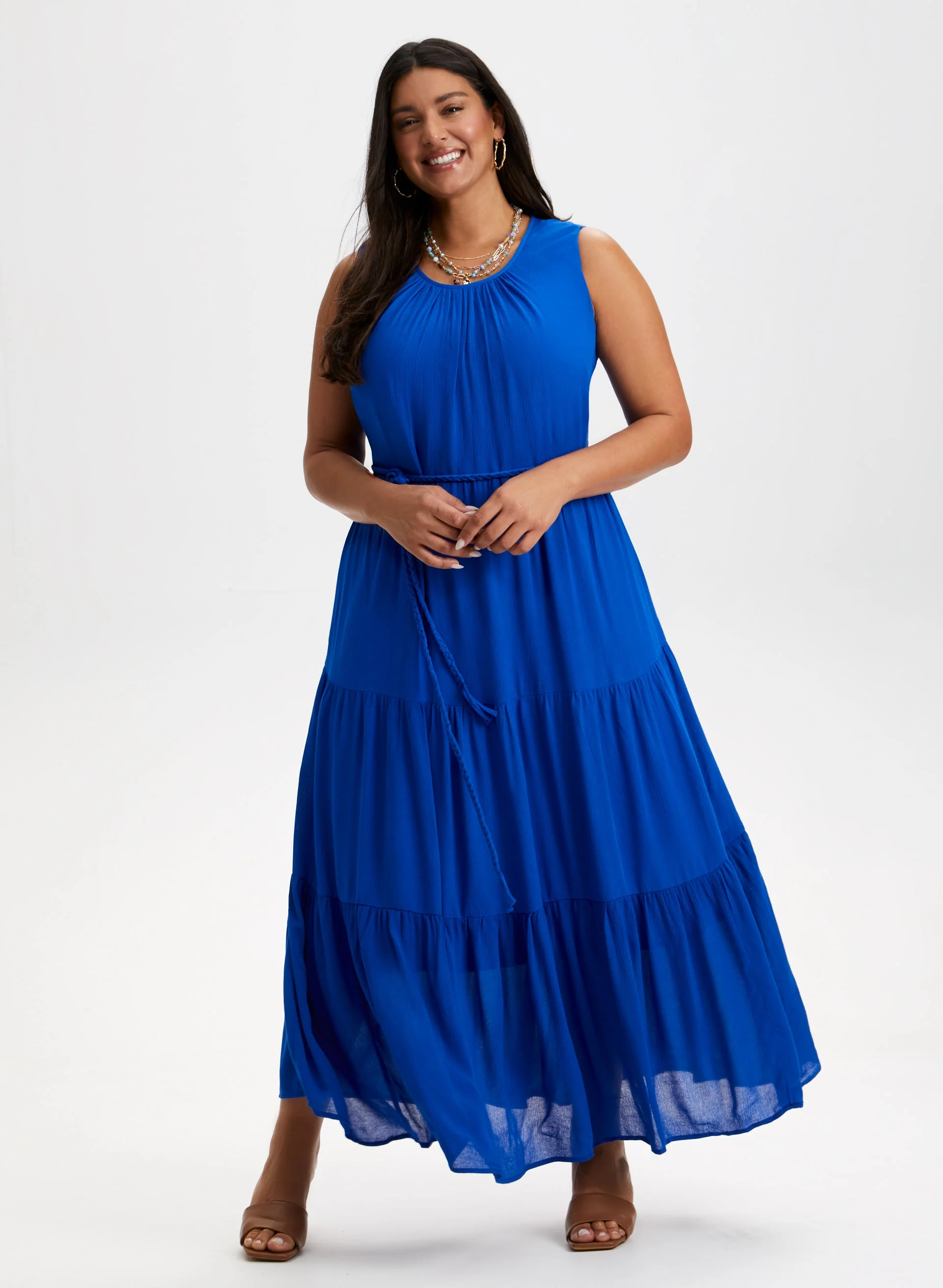 Sleeveless Tiered Maxi Dress