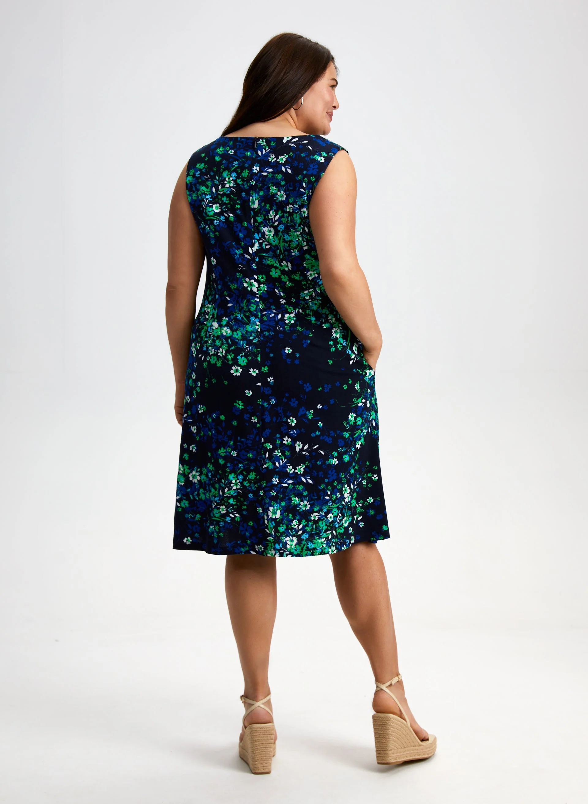 Floral Print Sleeveless Dress