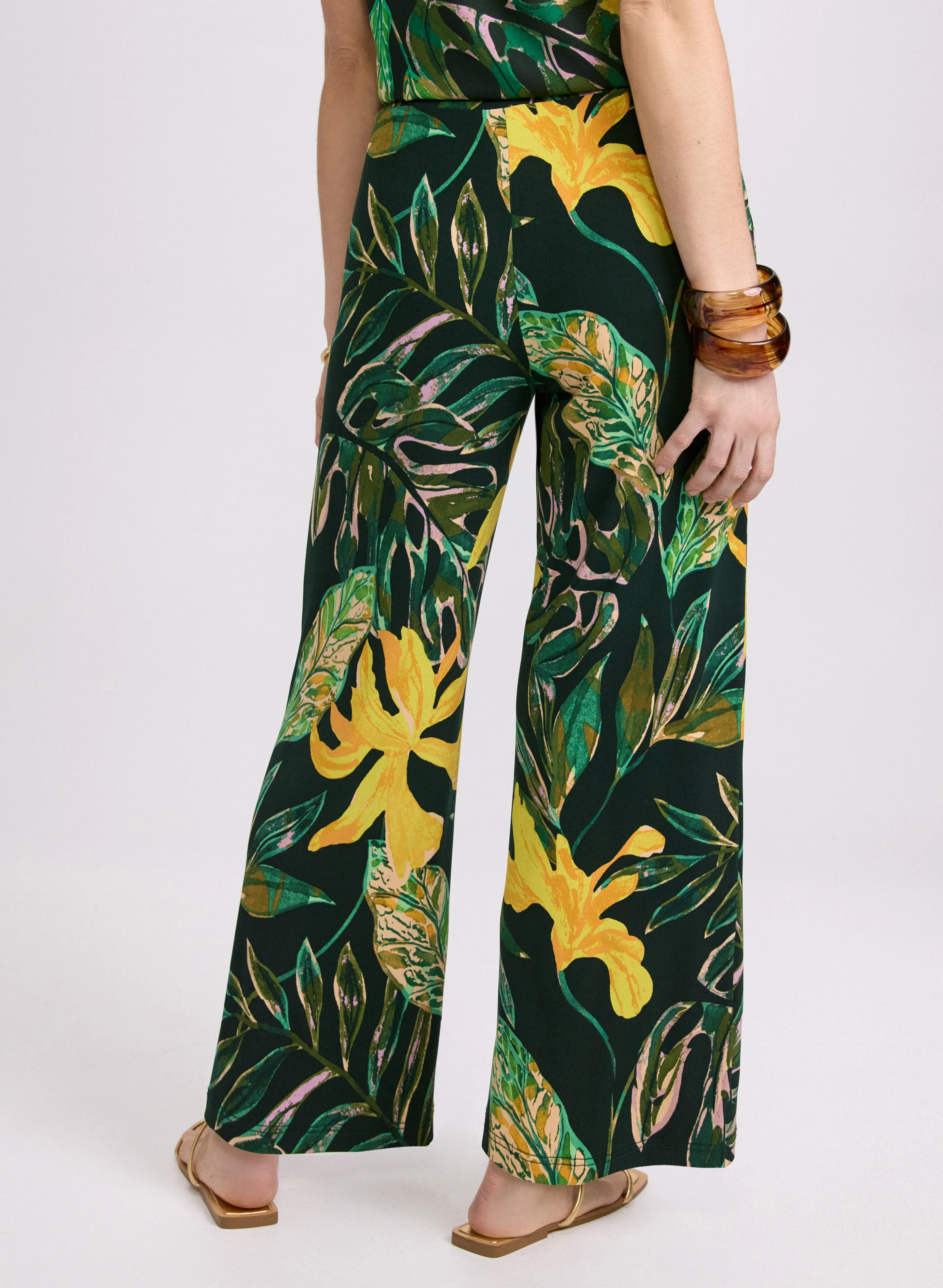 Olivia Palm Print Pants