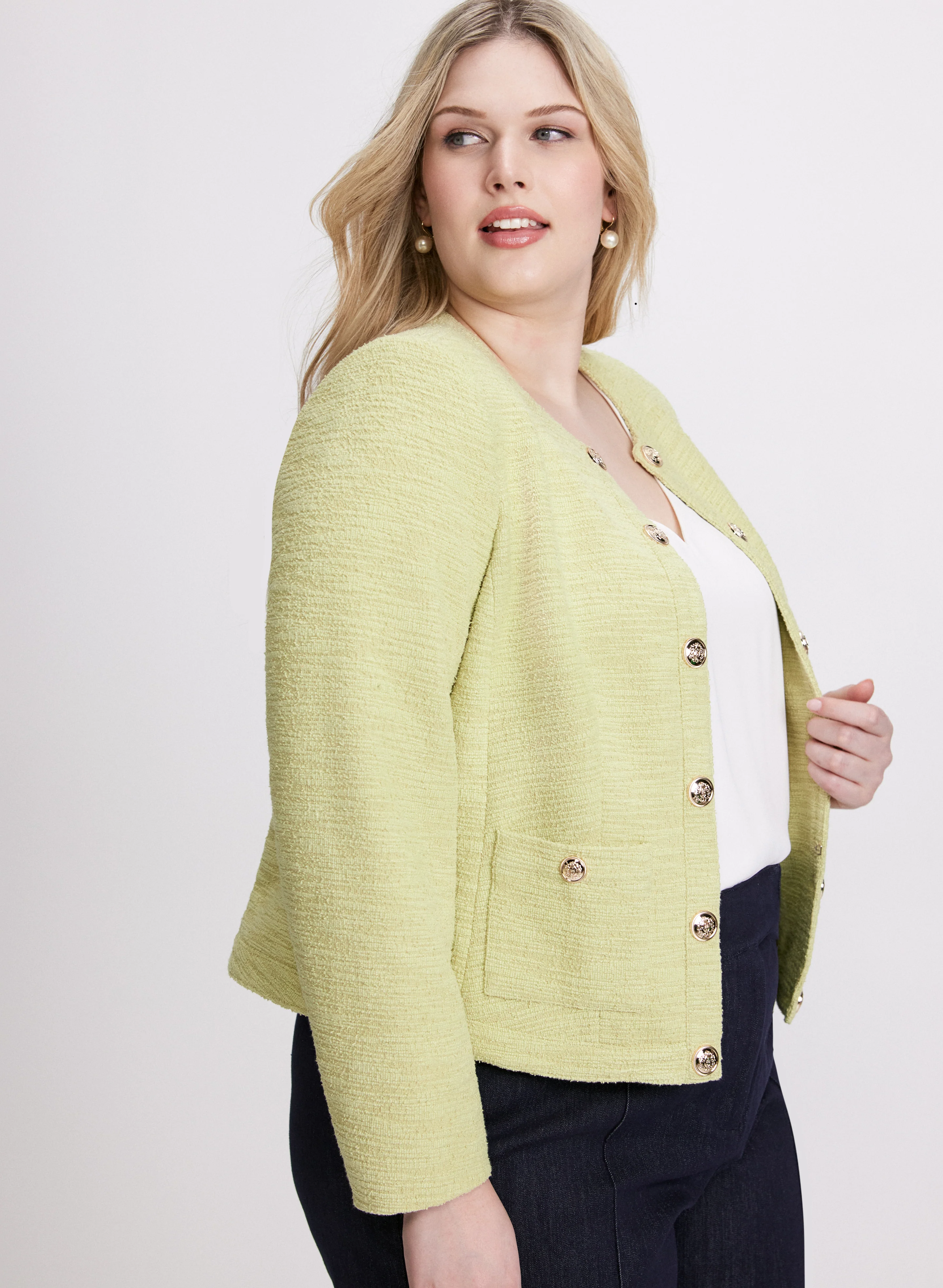 Open Bouclé Jacket