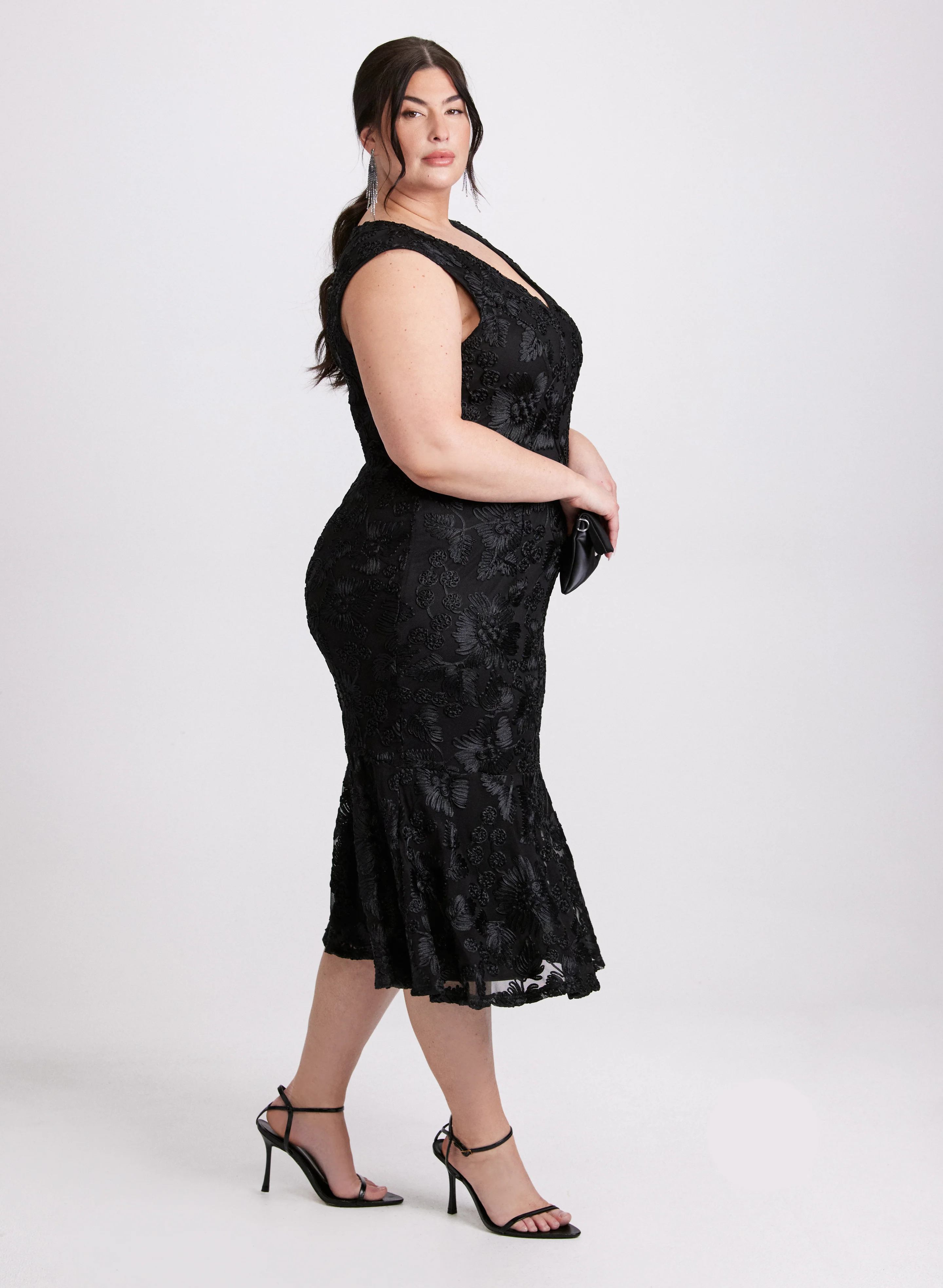 Soutache Lace Embroidered Dress