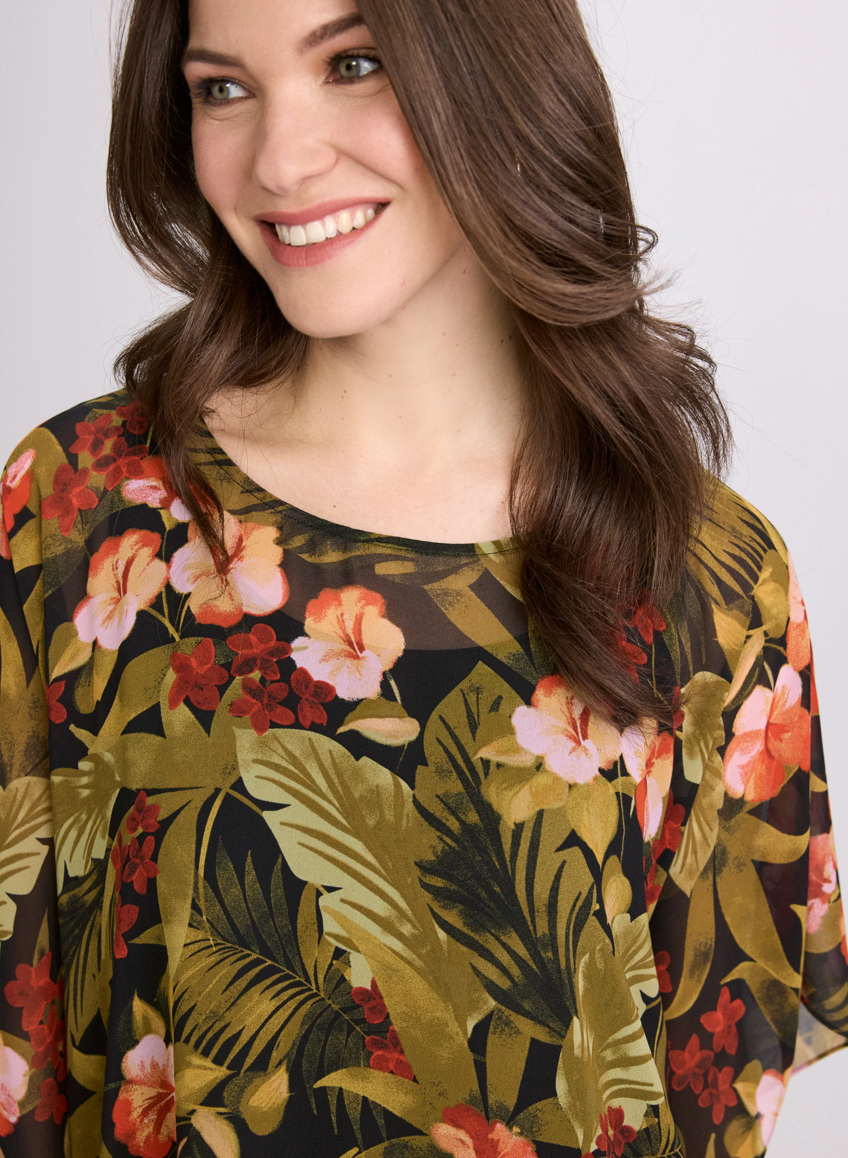 Tropical Print Blouse