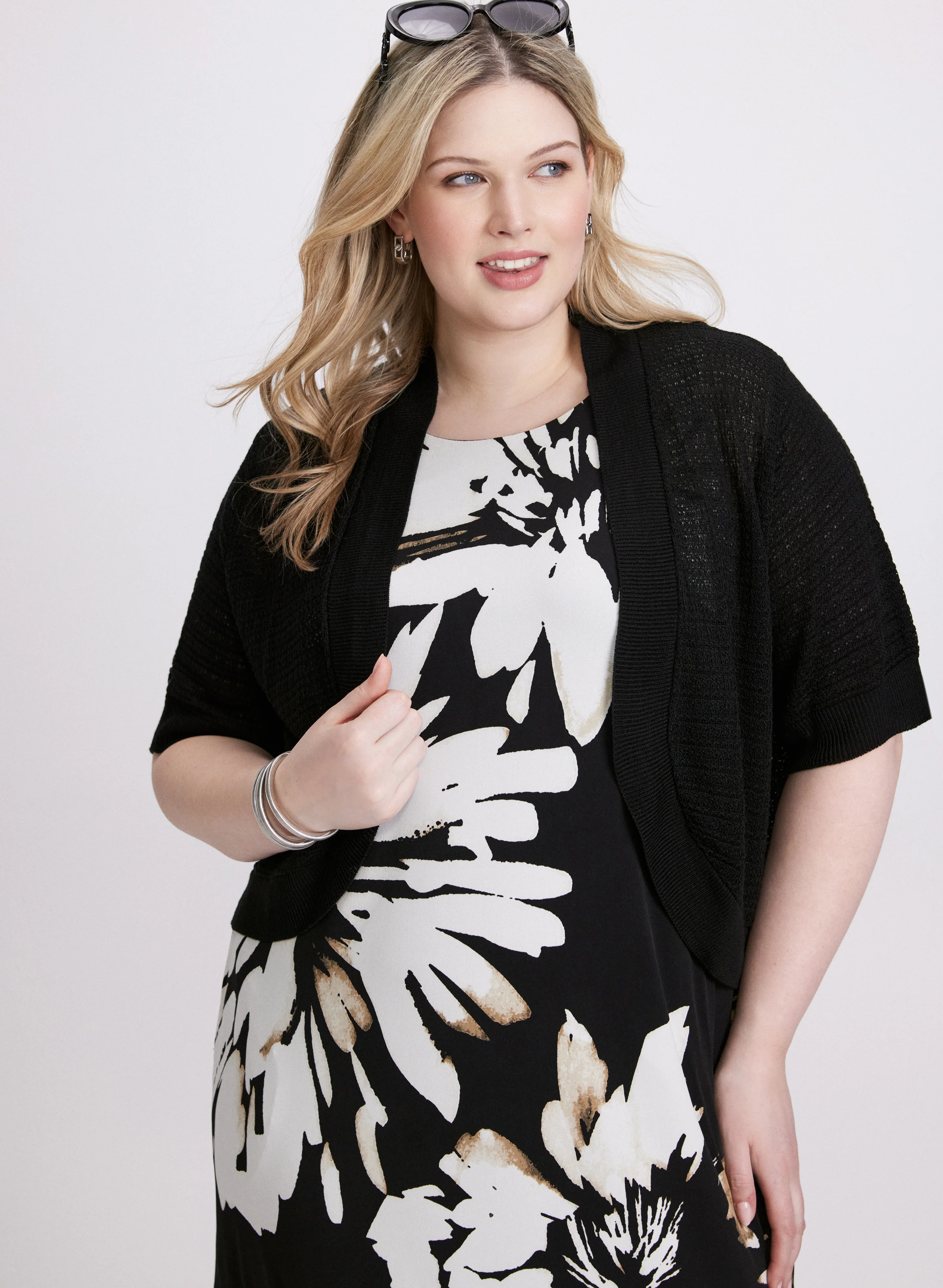 Pointelle Knit Bolero