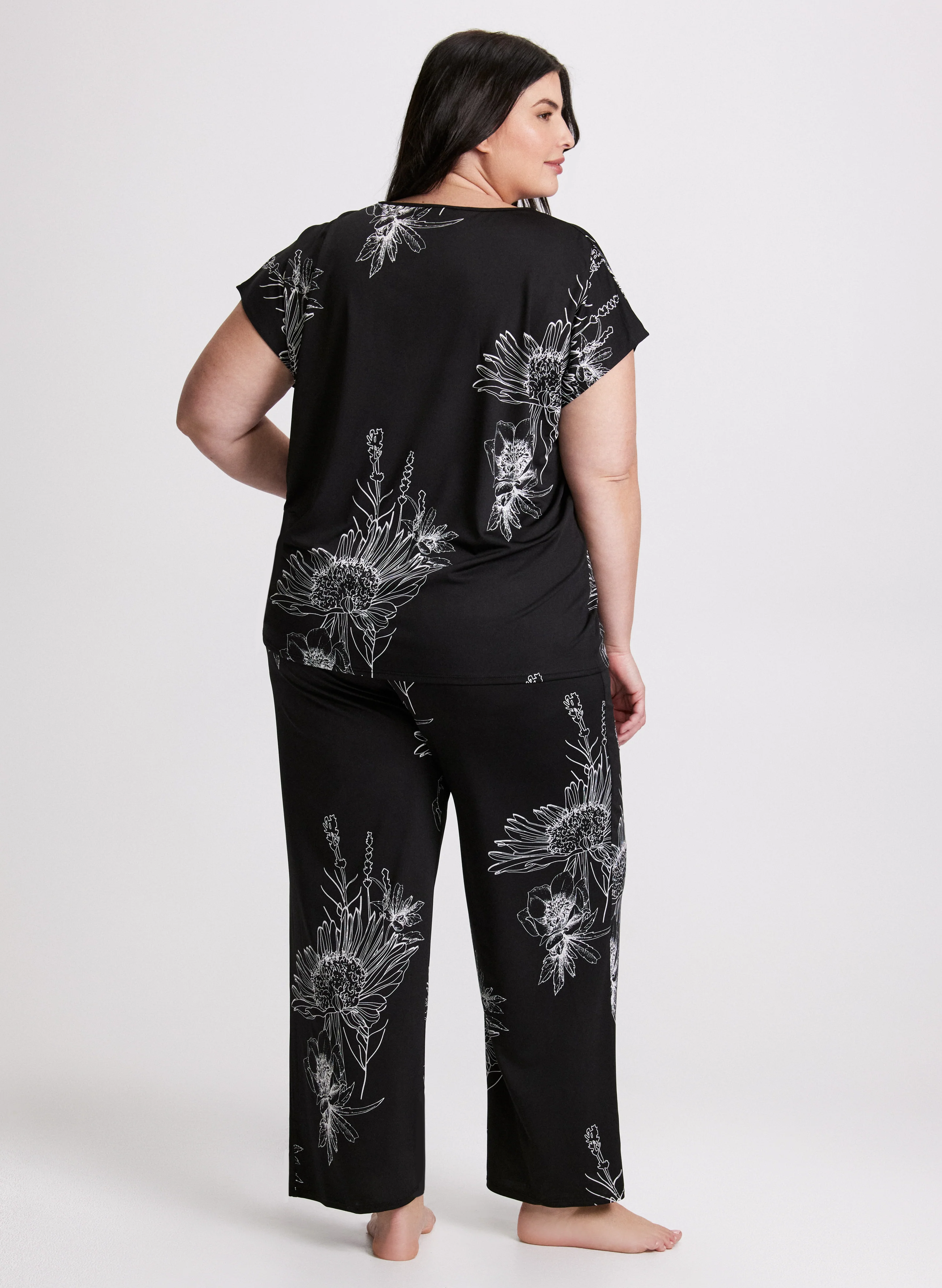 Sketched Floral Pyjama Set