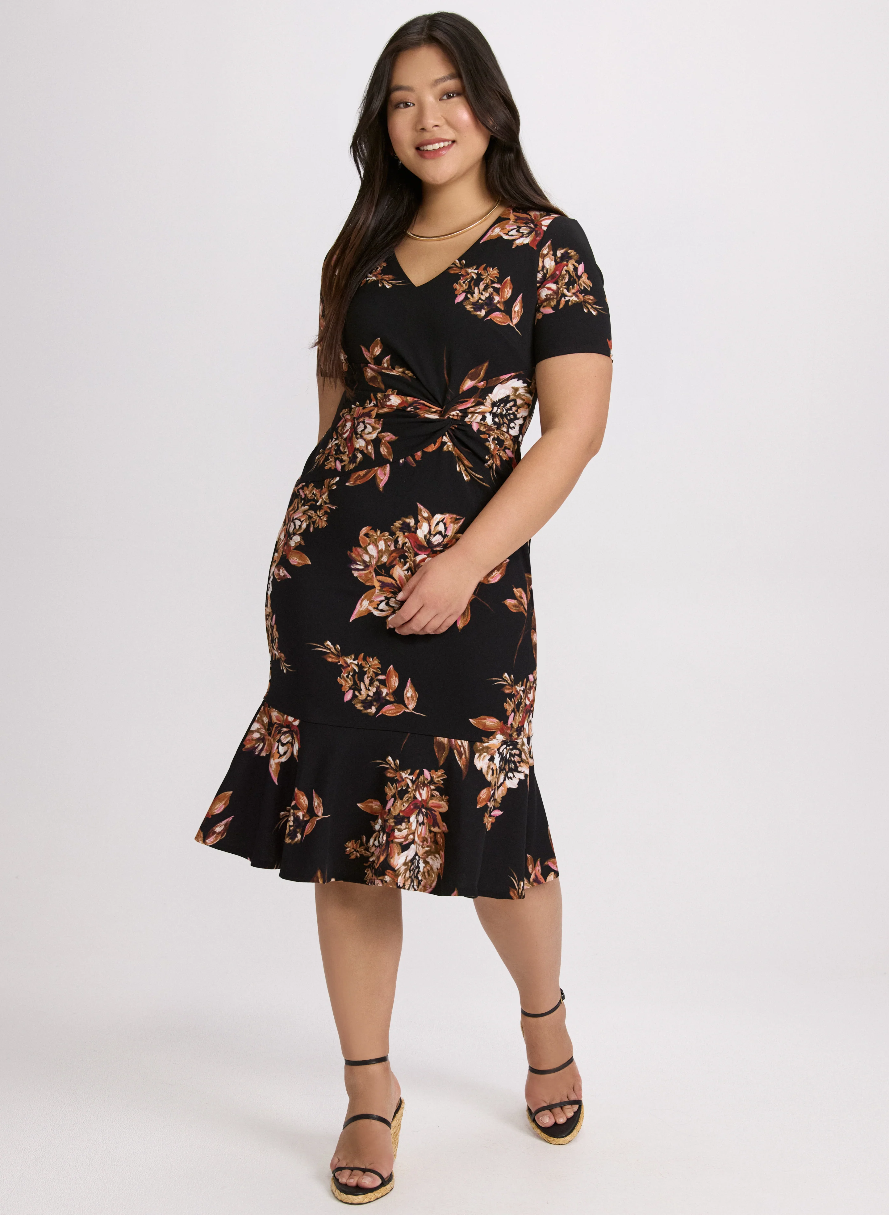 Floral V-Neck Dress