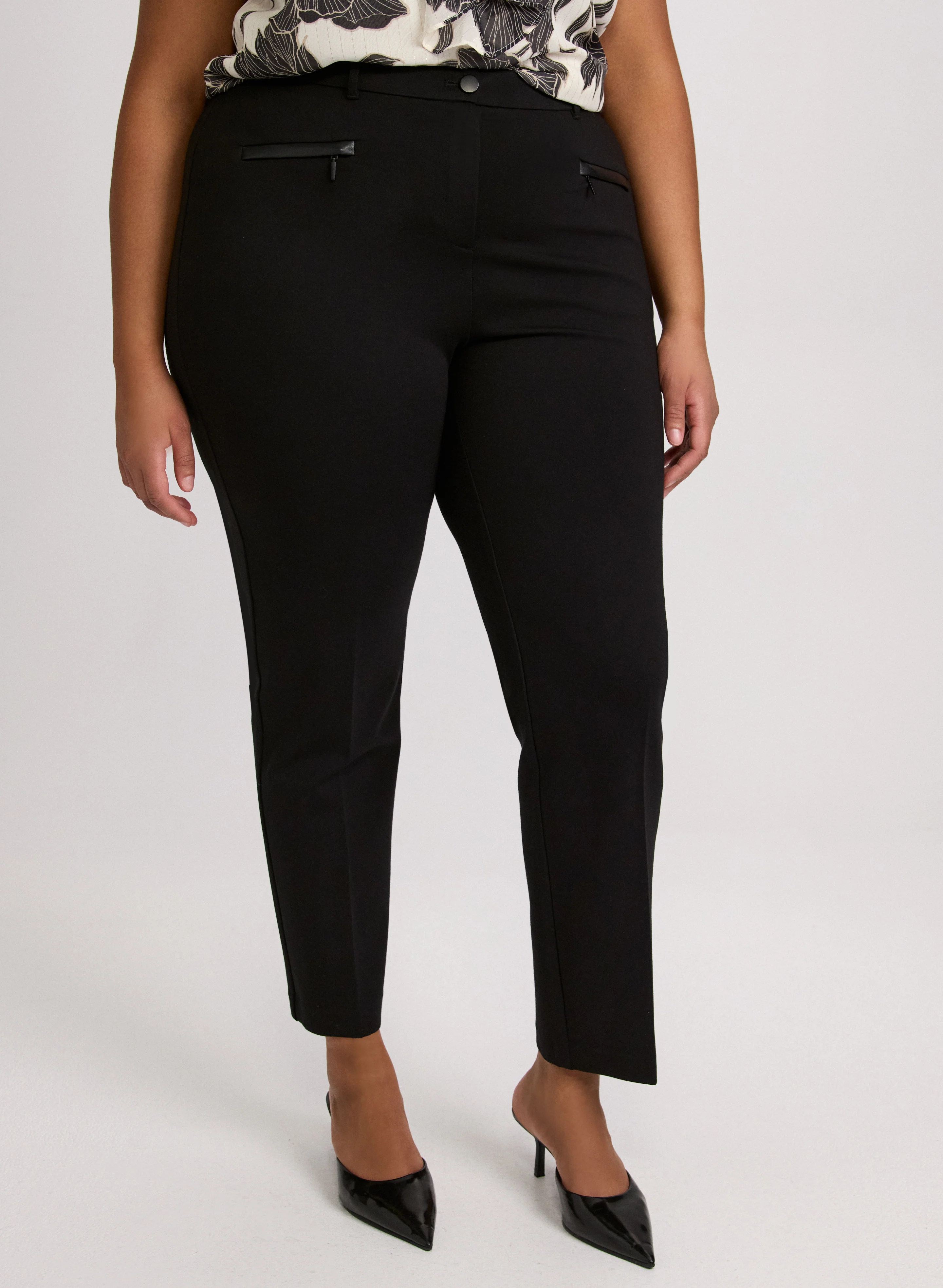 Mia Zip Detail Pants - Regular