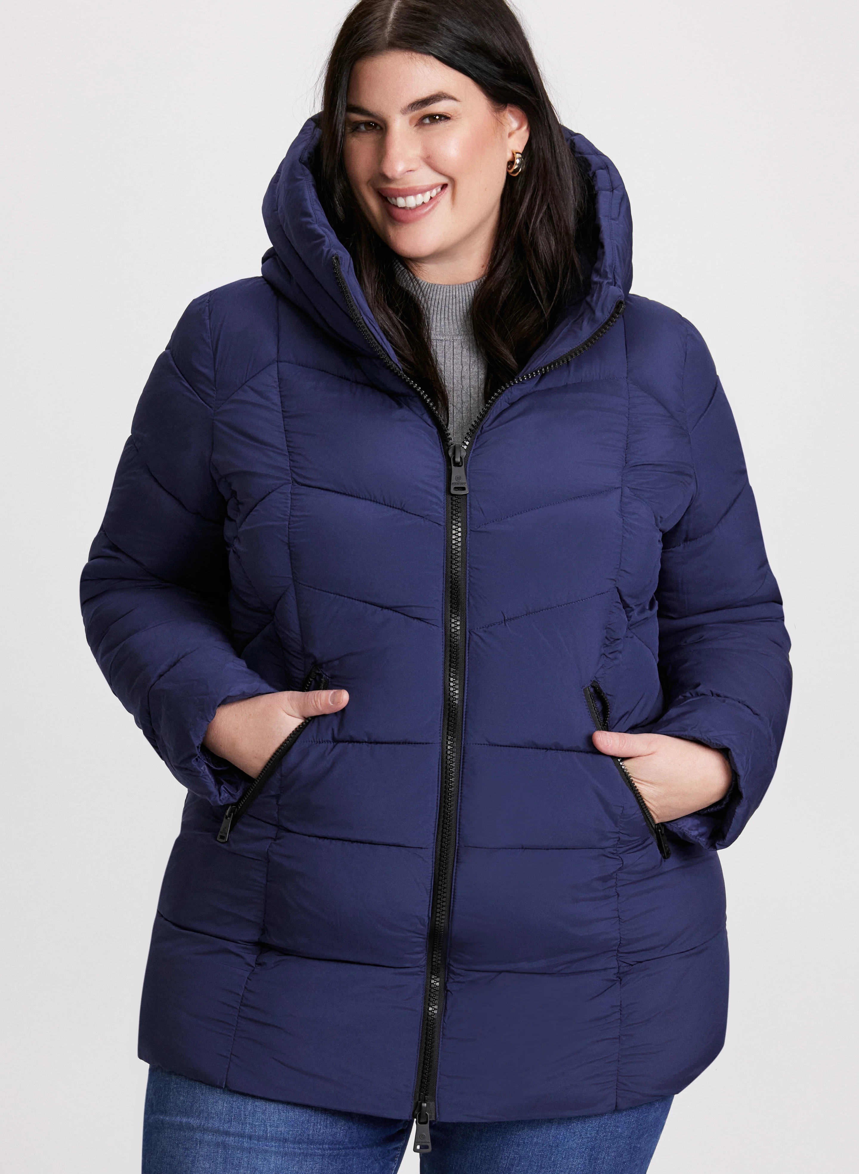 Recycled Material Puffer Coat