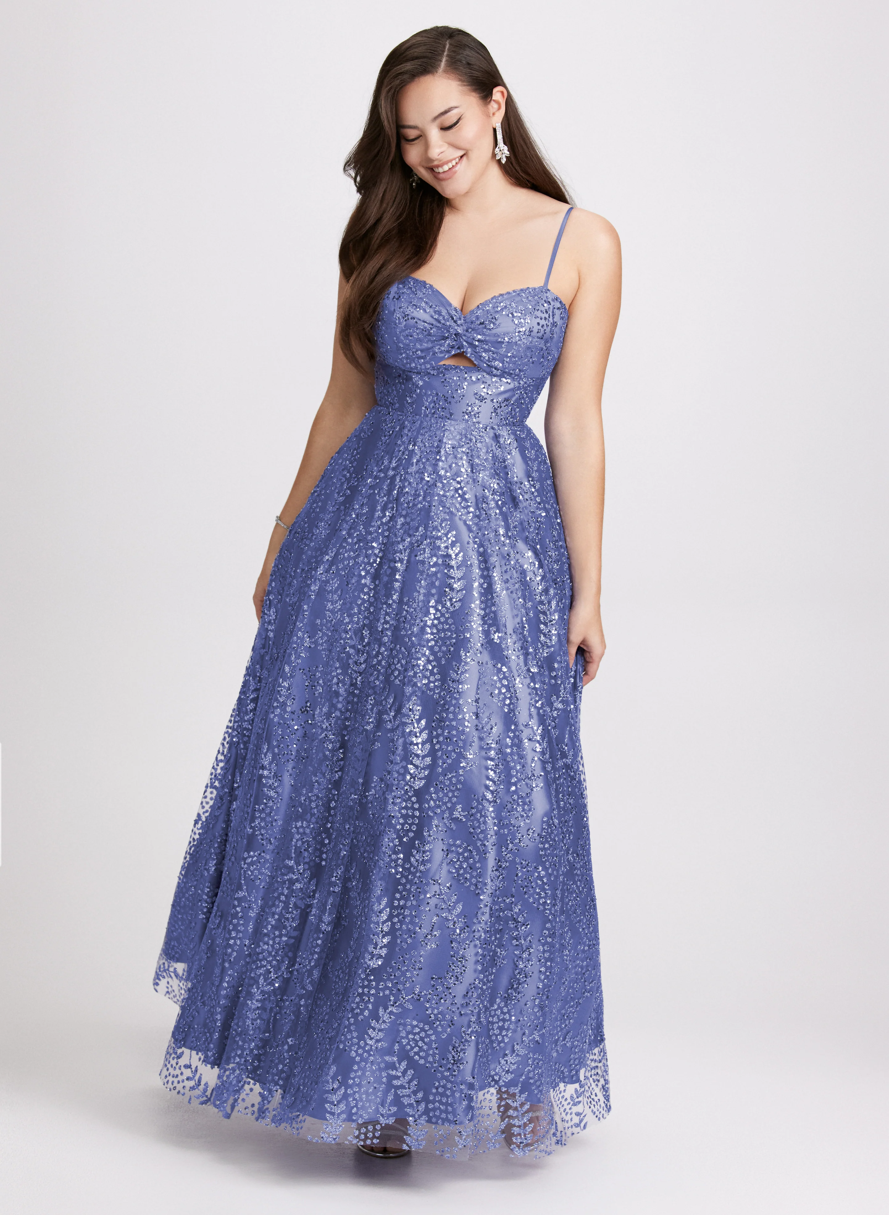 Sweetheart Neckline Sequin Gown