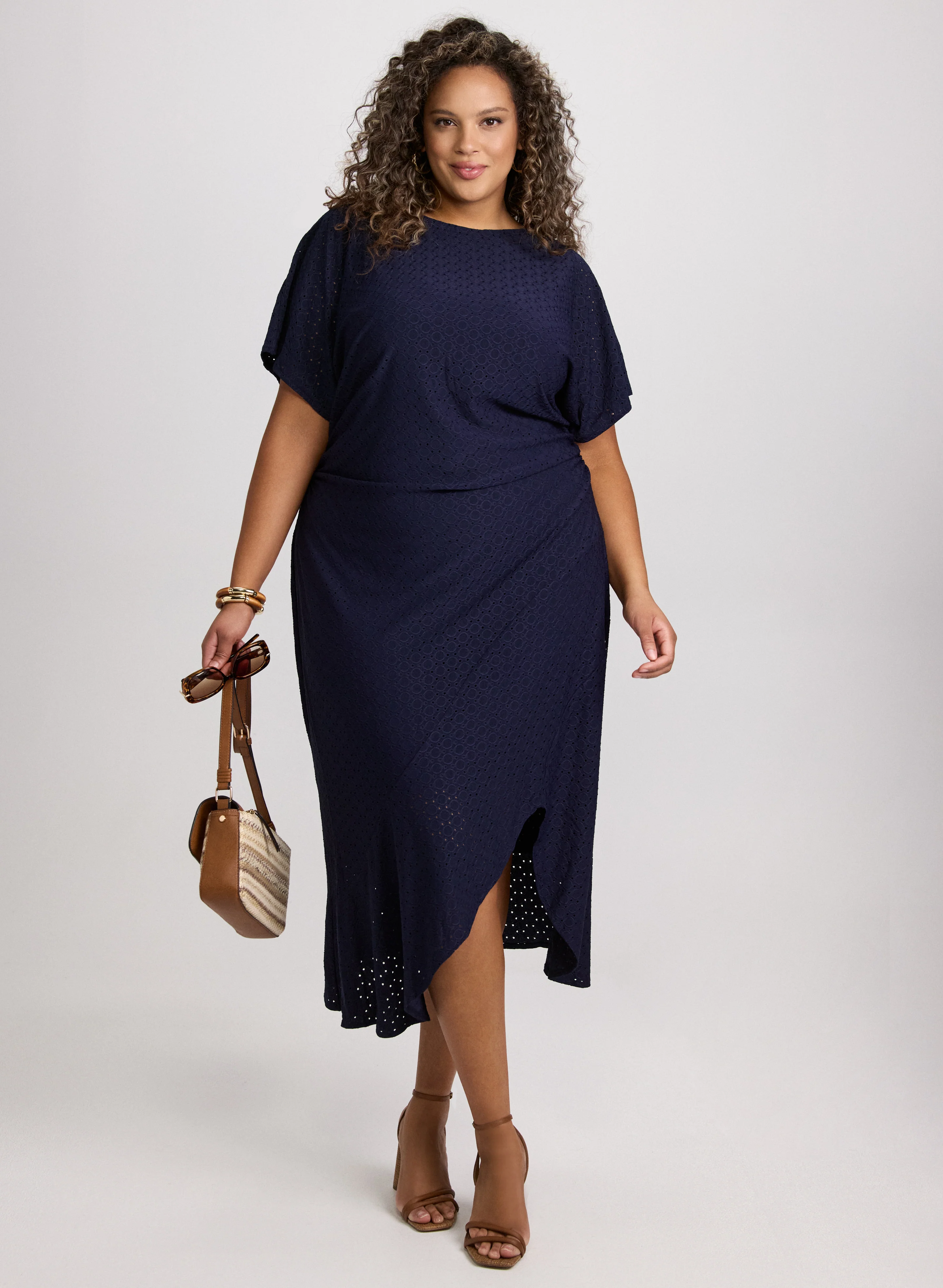 Eyelet Midi Dress
