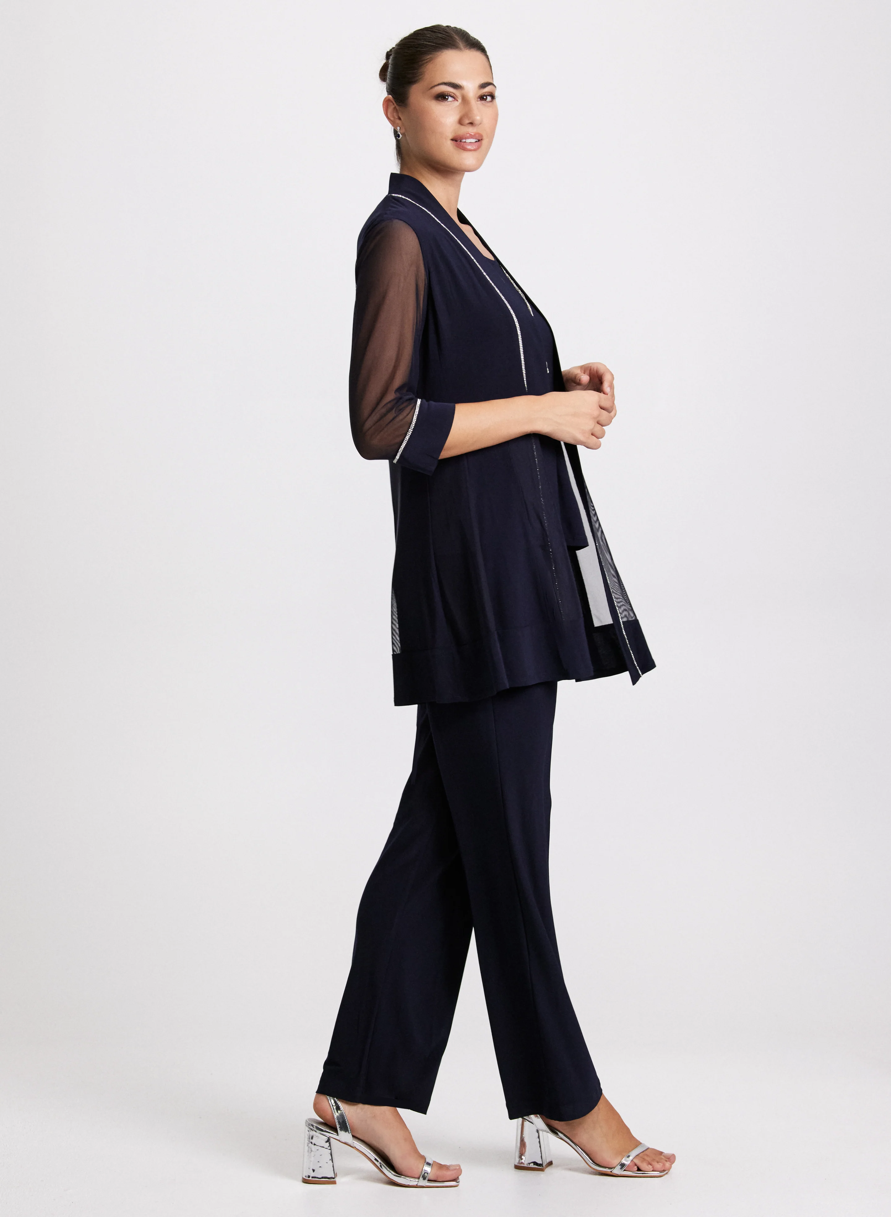 Camisole, Pants & Rhinestone Jacket Set