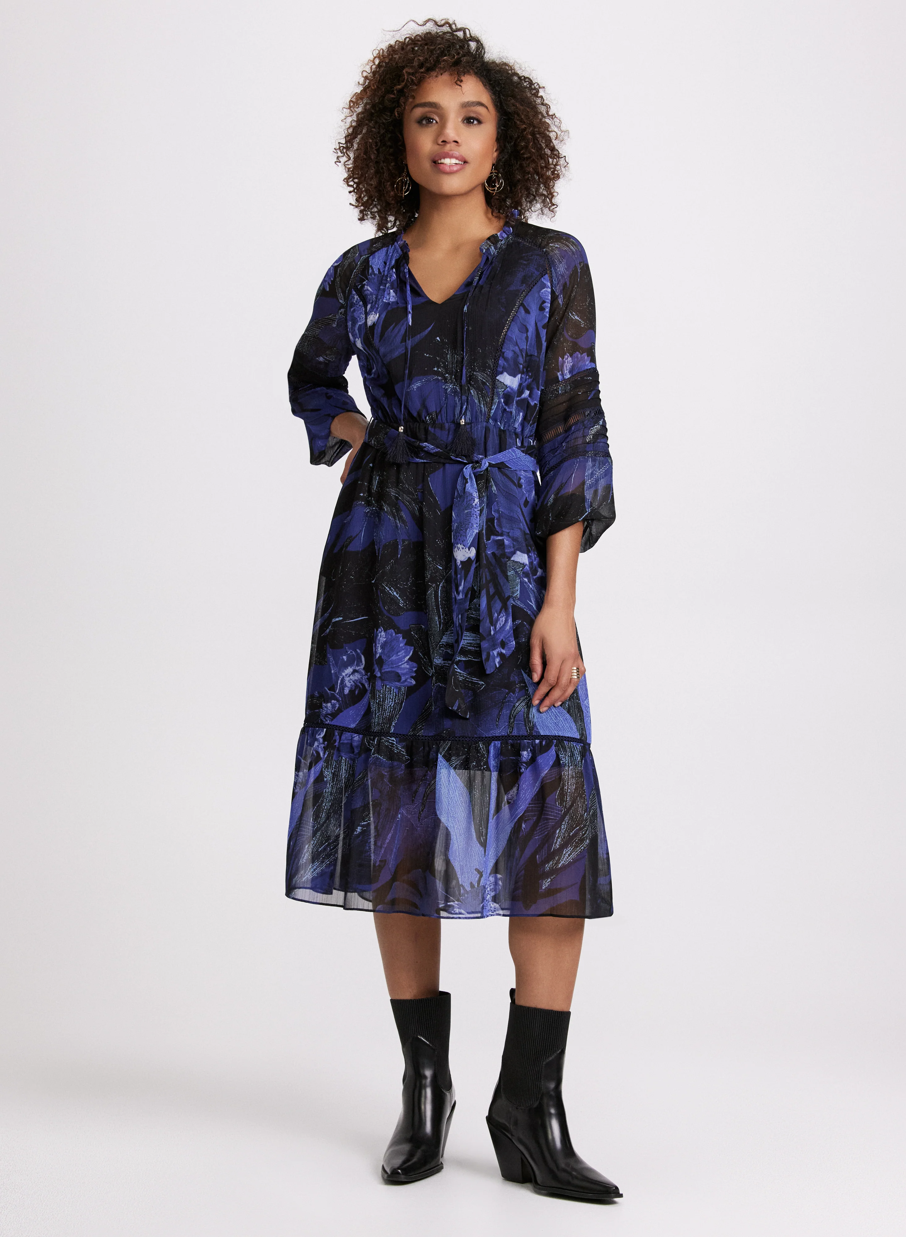 Printed Chiffon Dress