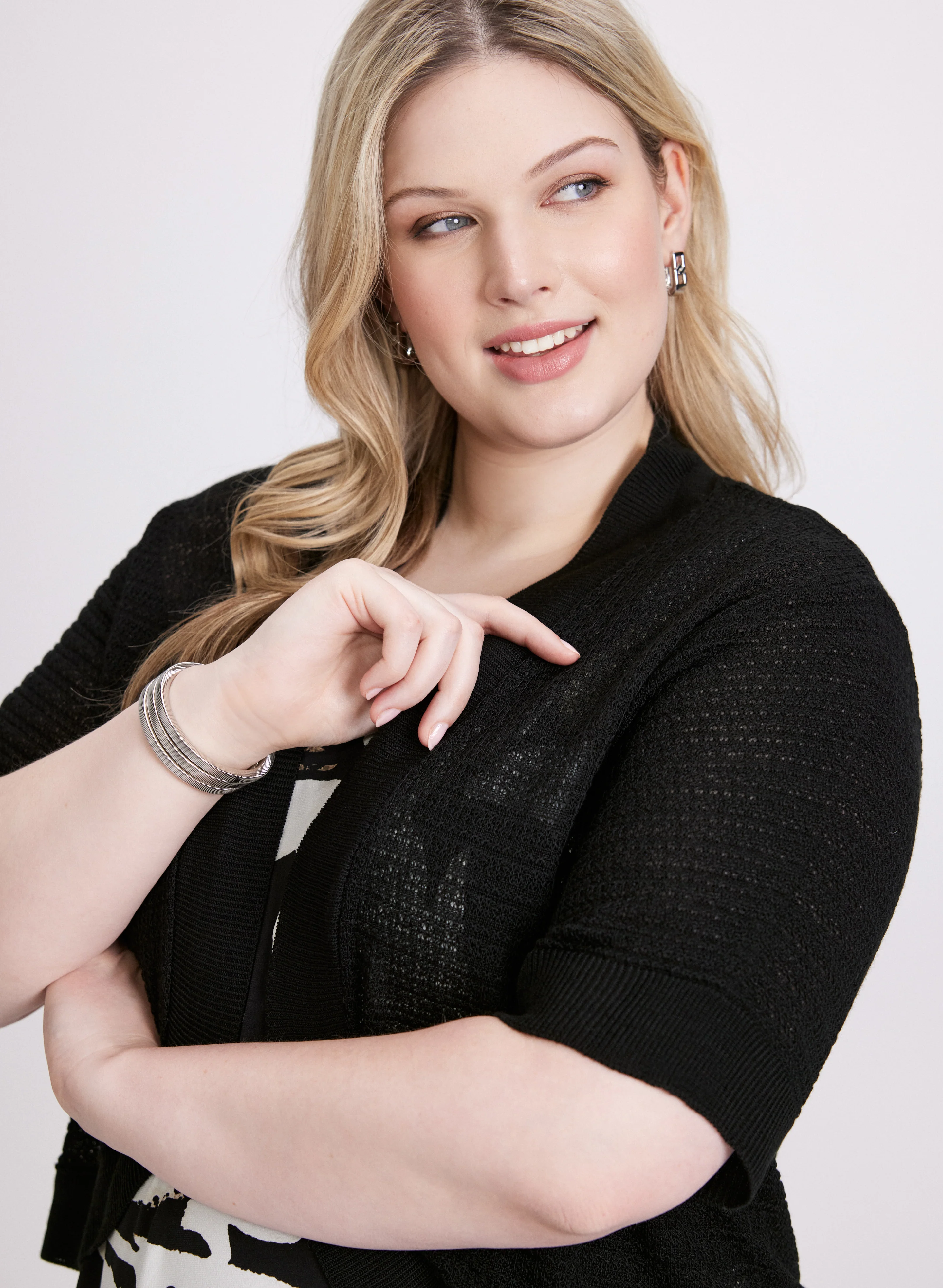 Pointelle Knit Bolero