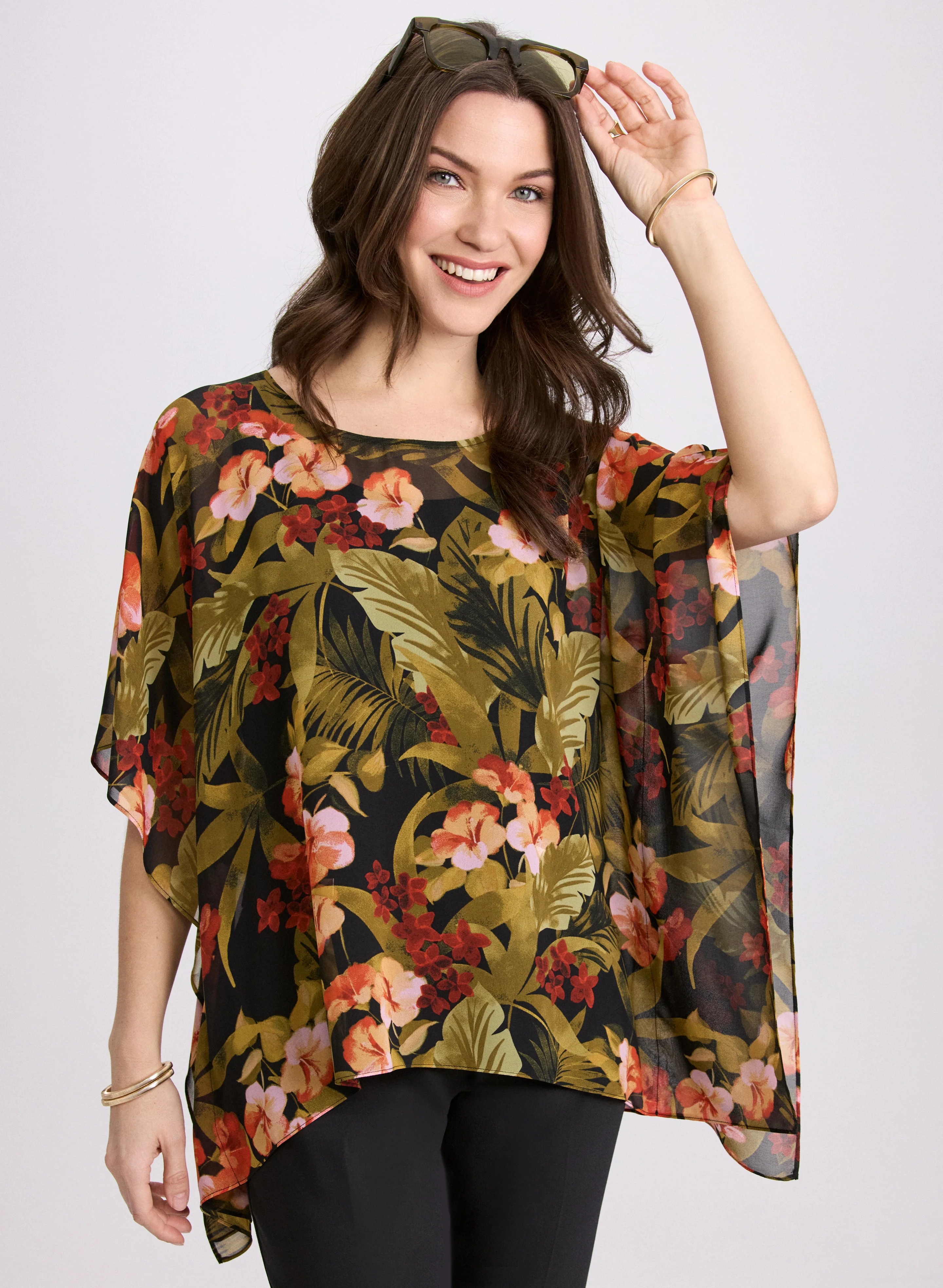 Tropical Print Blouse